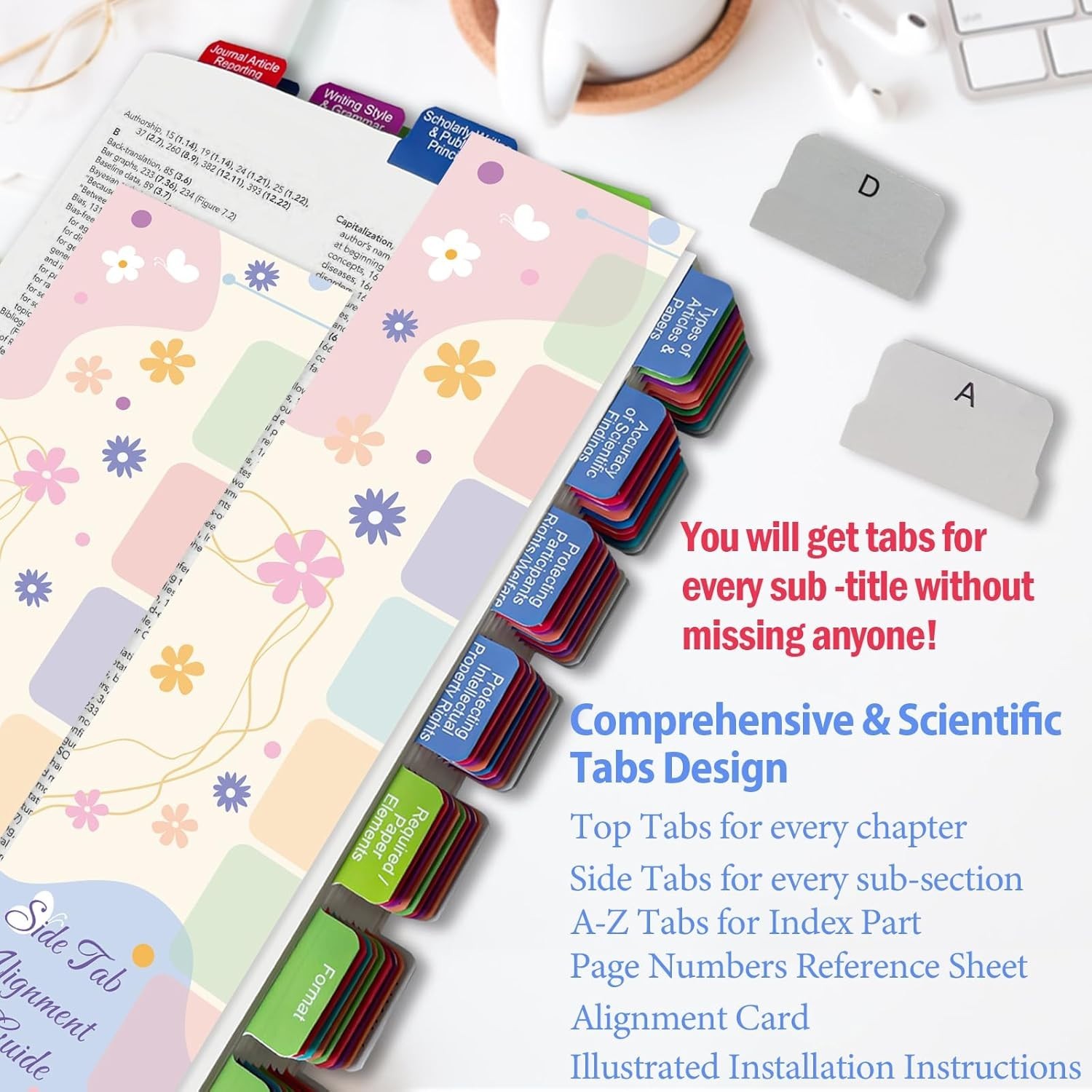 Complete Set of APA 7th Edition Index Tabs – Colorful, Laminated, Easy to Use