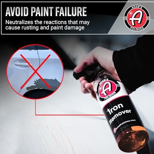 Adam’s Polishes Iron Remover 16oz – Car Paint & Wheel Fallout Rust Cleaner Spray