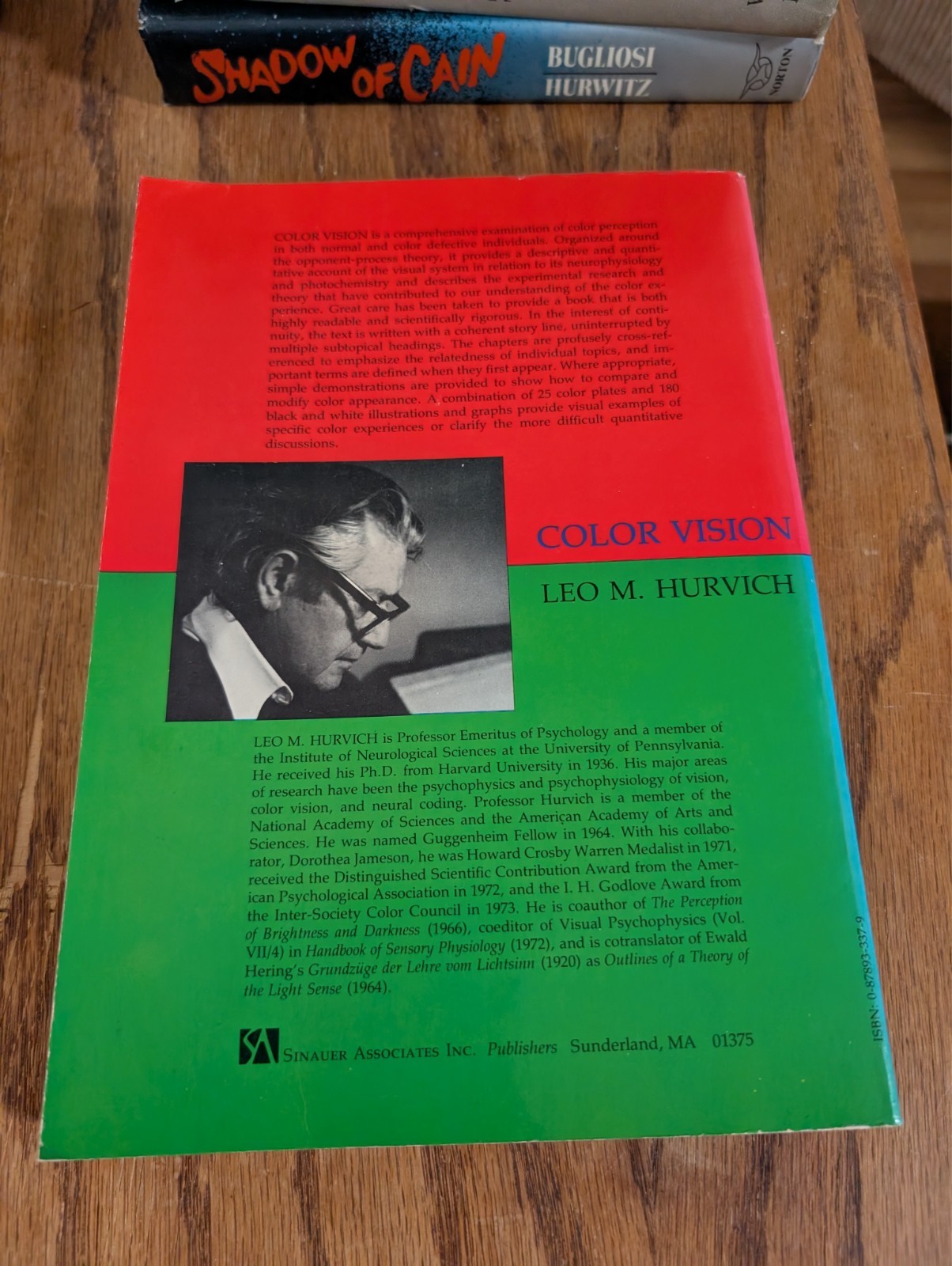 Color Vision by Leo M. Hurvich – 1981 Trade Paperback