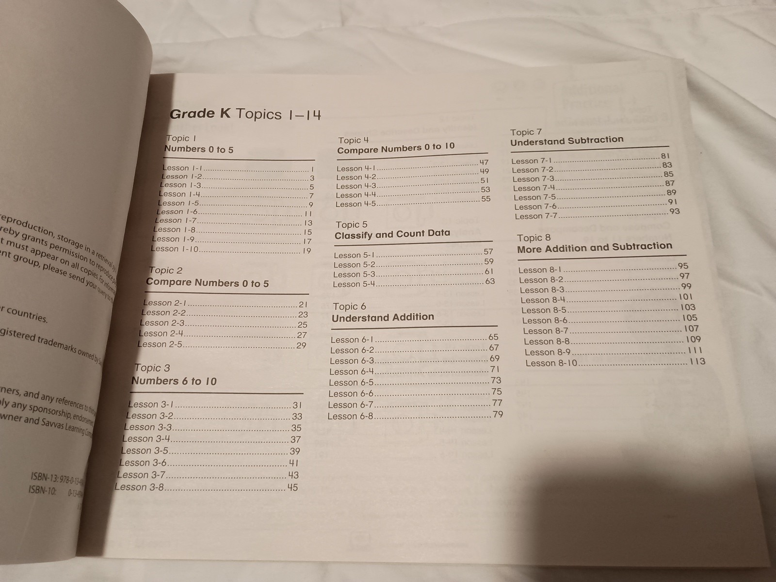 enVision Mathmatics Grade K Volume 1 Student Book & Additional Workbook