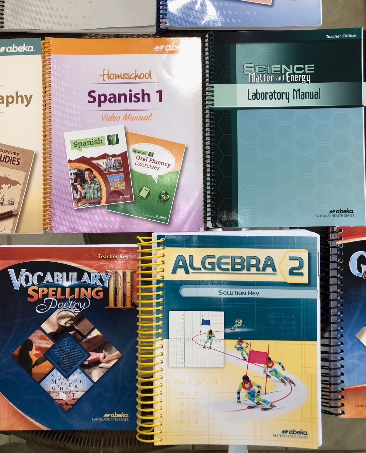 Lot of 13 Abeka Homeschool Workbooks – Video Manuals Teacher Ed | Mixed Subjects