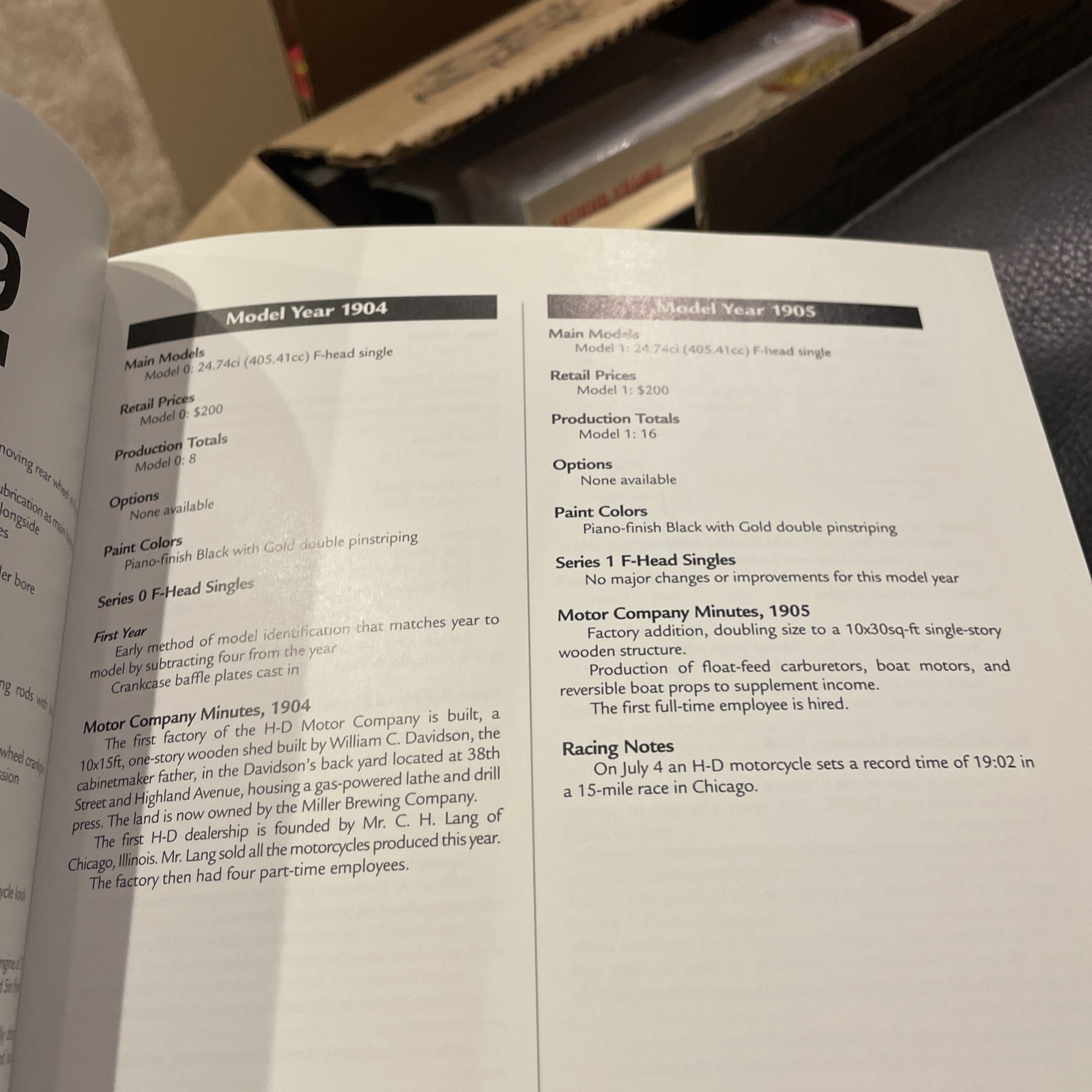 1996 paperback Harley-Davidson Data Book