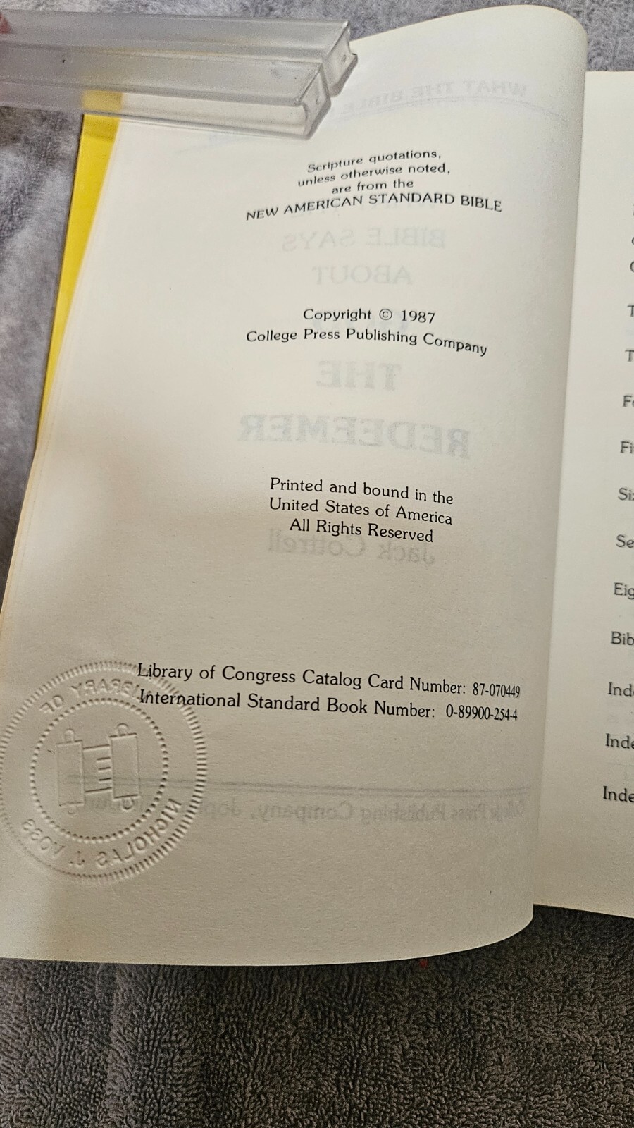 📕 What The Bible Says About God The Redeemer by Cottrell • 1987 HC VG