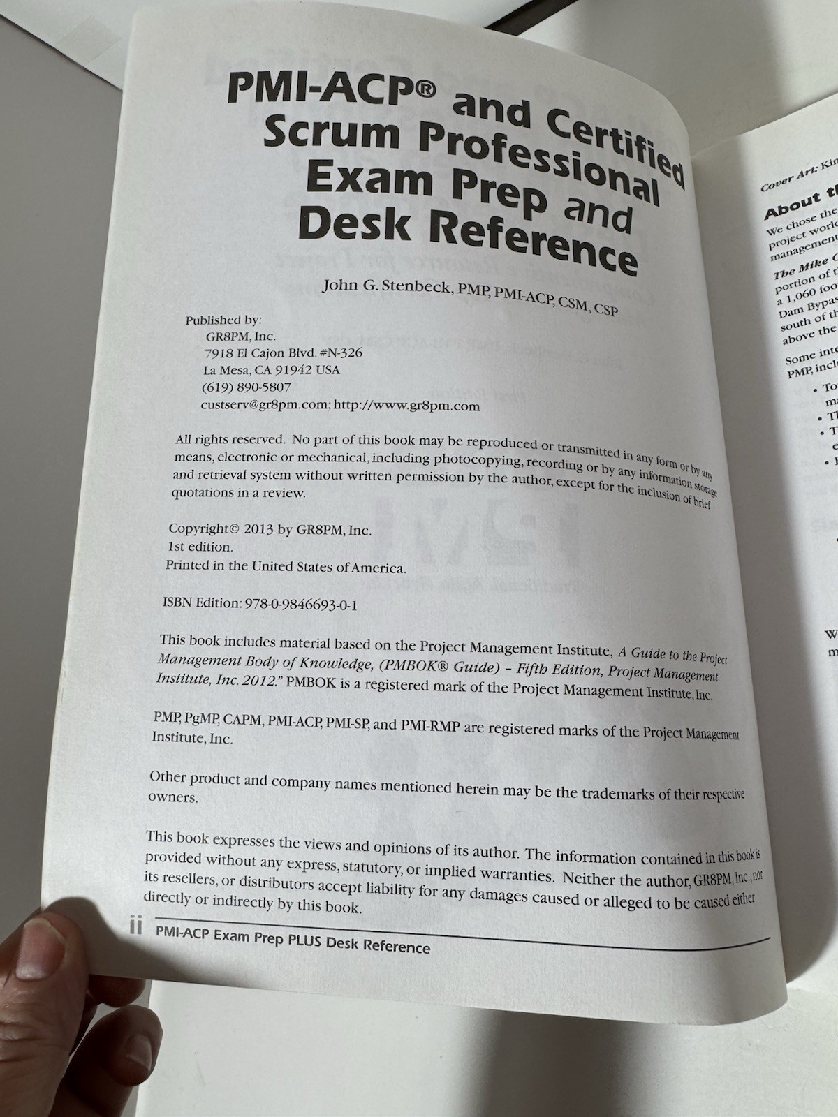 ACP Exam Prep Plus Desk Reference Including the PM Agile Body of Knowledge PMI