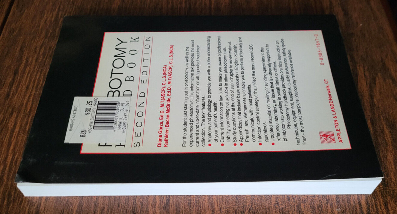 Vintage Phlebotomy Handbook Second Edition Diana Garza