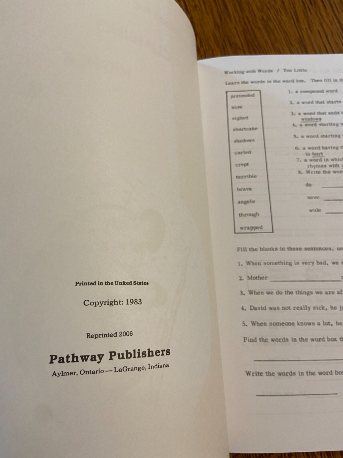 Workbook for Climbing Higher Grade 2 Book 3 Pathway Publishers 2006 New 80 pages
