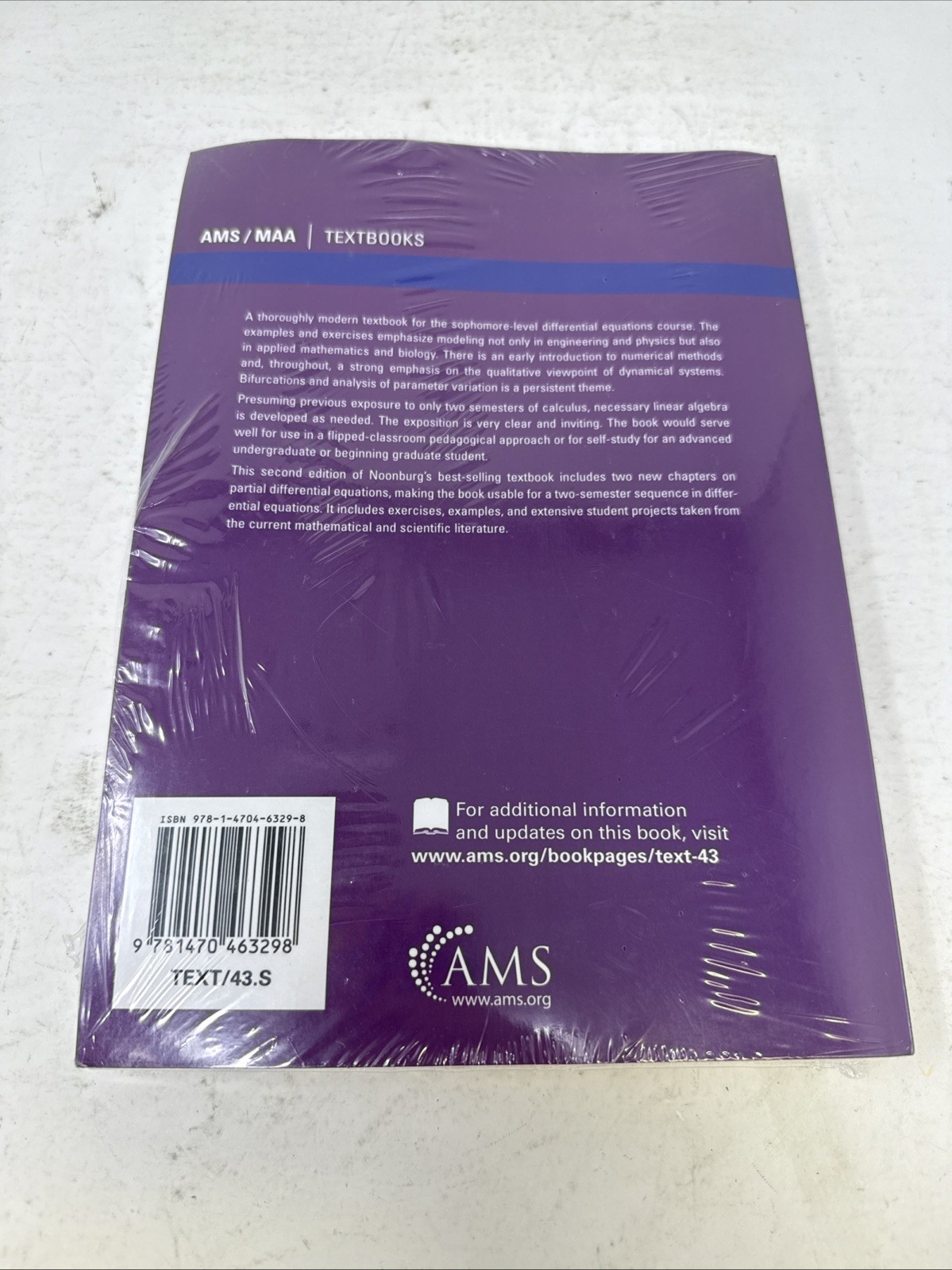 Differential Equations: from Calculus to Dynamical Systems. Second Ed. Vol 43