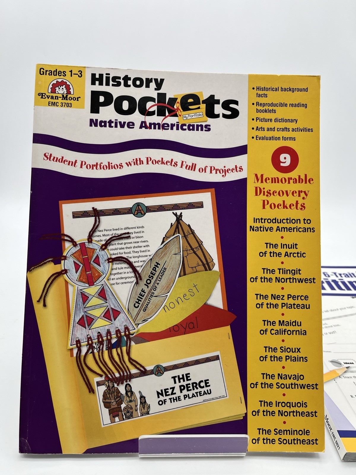Evan-Moor Grade 1-3 Workbooks Writing Math Science History Homeschool 5 Book Lot