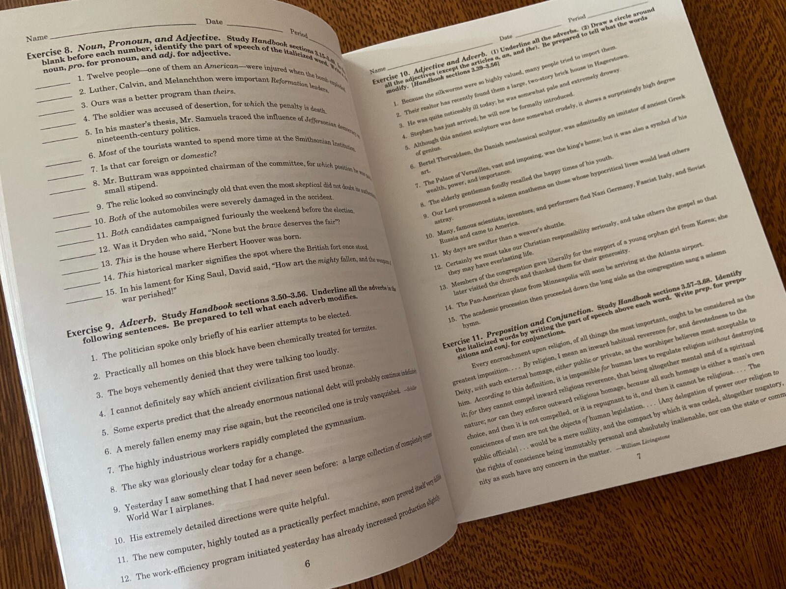 ABEKA 12 Workbook B for Handbook of Grammar & Composition A Beka Book – near new