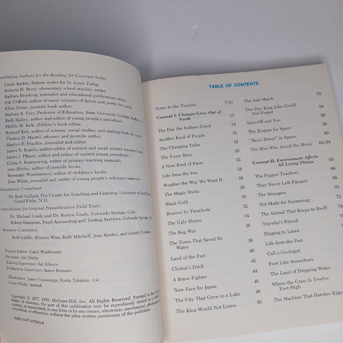Reading For Concepts B & C Second Edition Elementary School By William Liddle