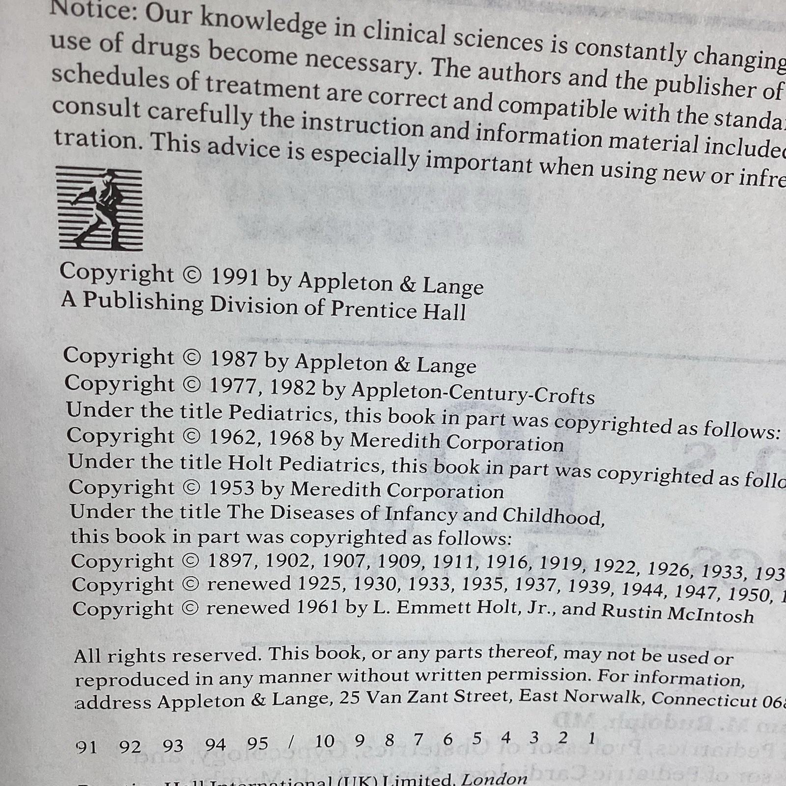 Rudolph’s Pediatrics 19th Edition Abraham M. Rudolph 2111 Pages 9x 11.