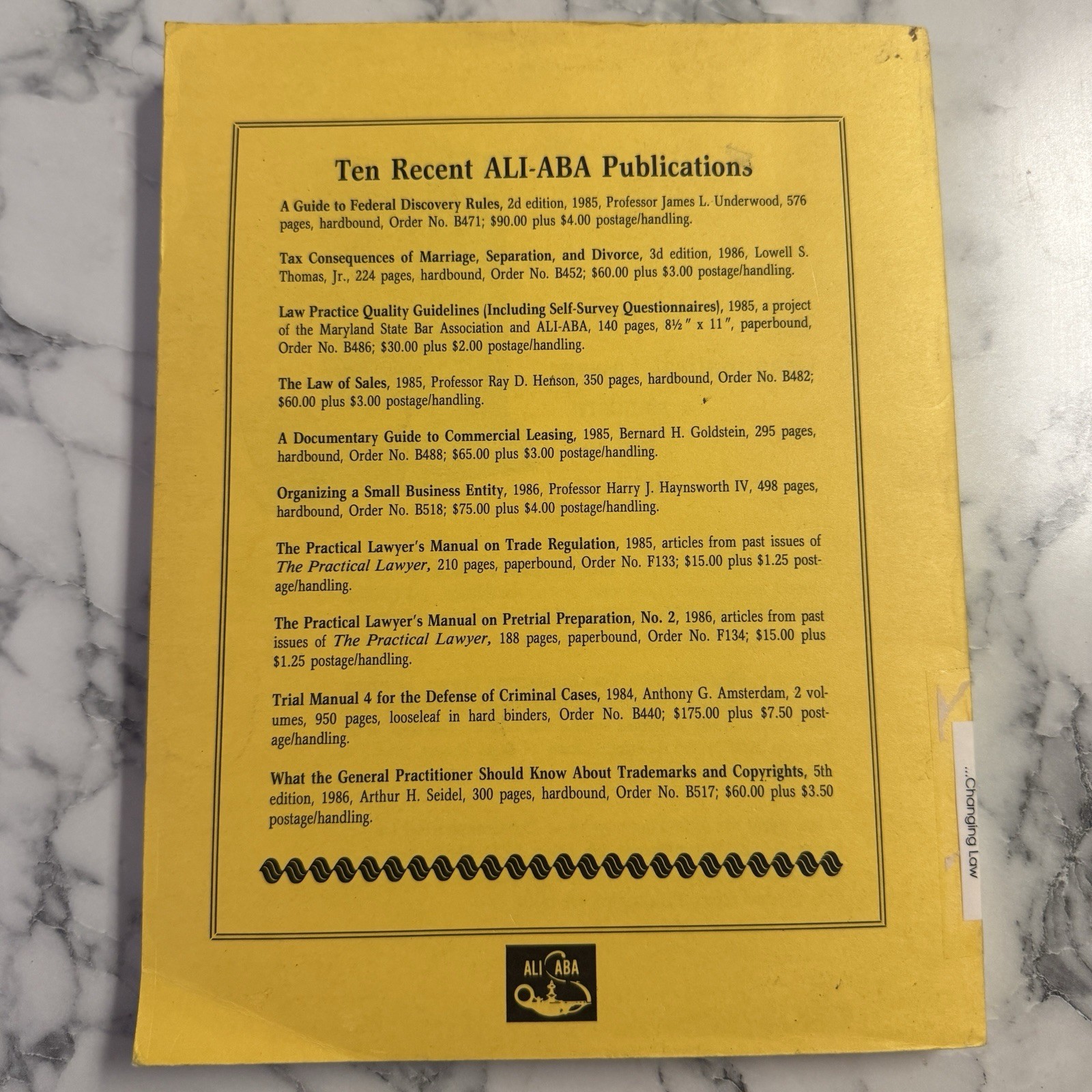 Wetlands Environmental Law ALI ABA Study Materials 1993 Legal Guide