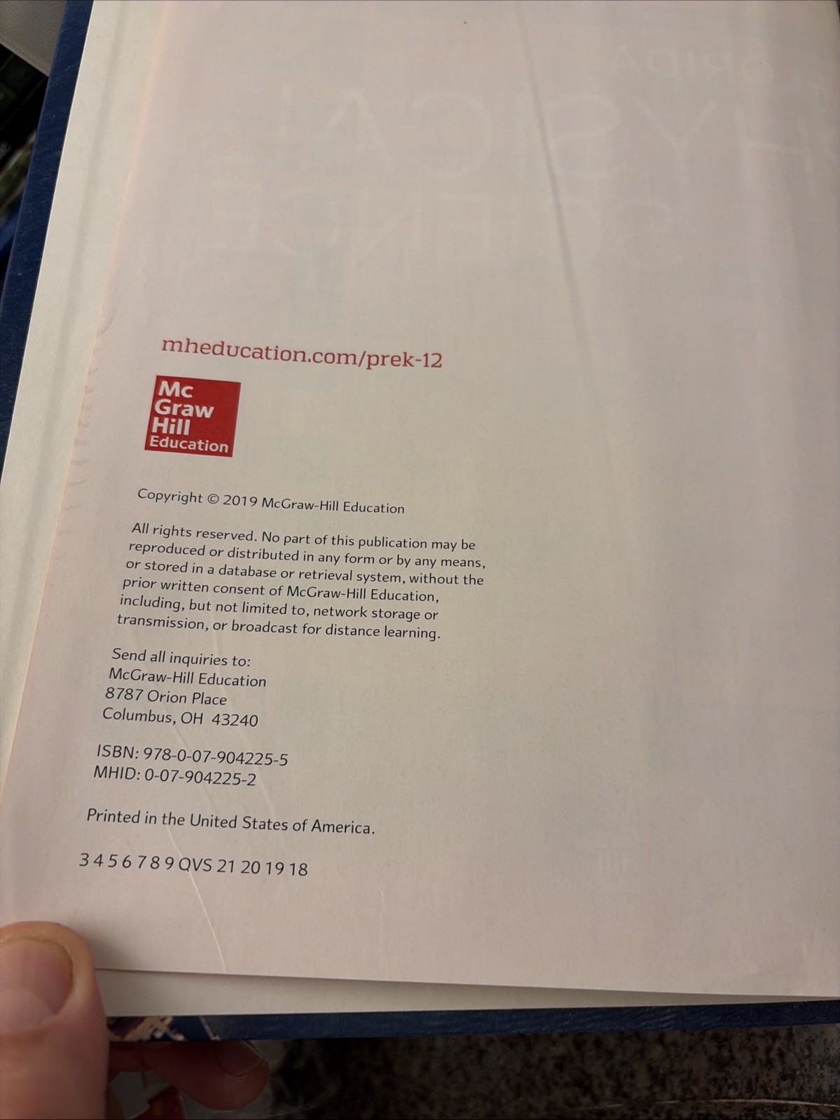 Physical Science Florida, by McGraw Hill (2019, Hardback)