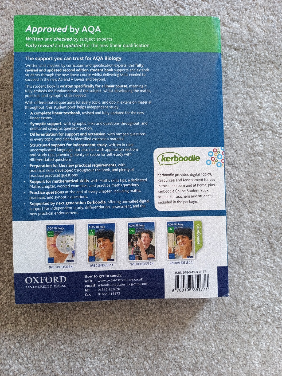 AQA Biology: A Level Student Book: September 2015 Sciences