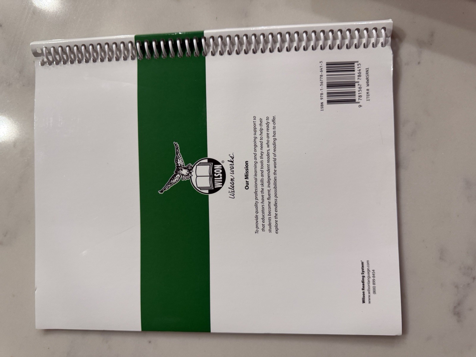 Wilson Reading System Rules Notebook Steps 1-12 4th Edition Spiral 2018