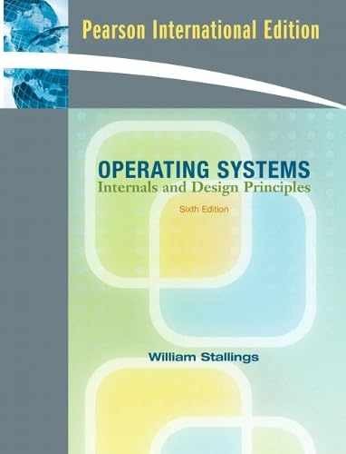 Operating Systems: Internals and – Paperback, by William Stallings – Very Good