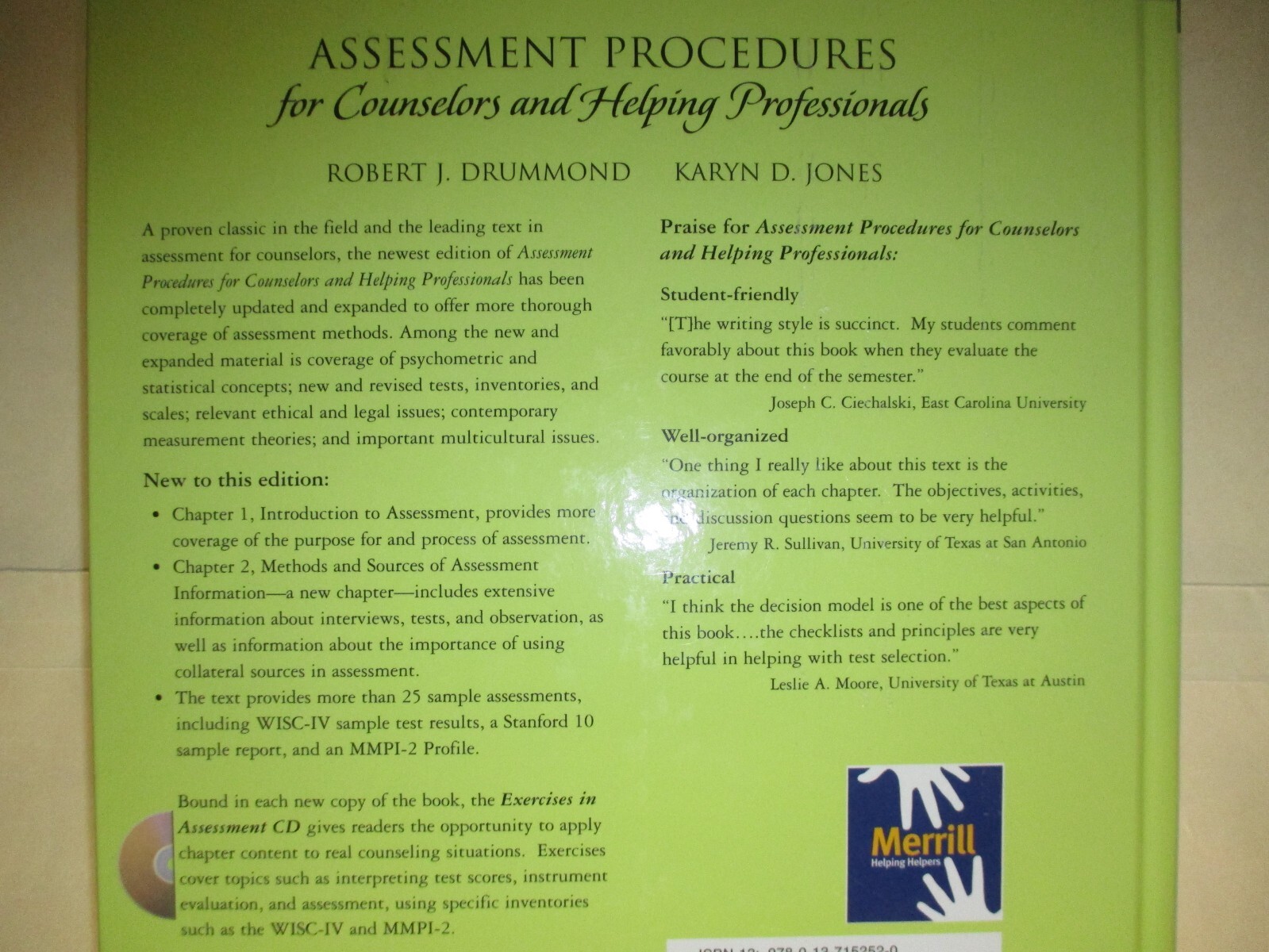 Assessment Procedures for Counselors and Helping Professionals (7th Edition) New
