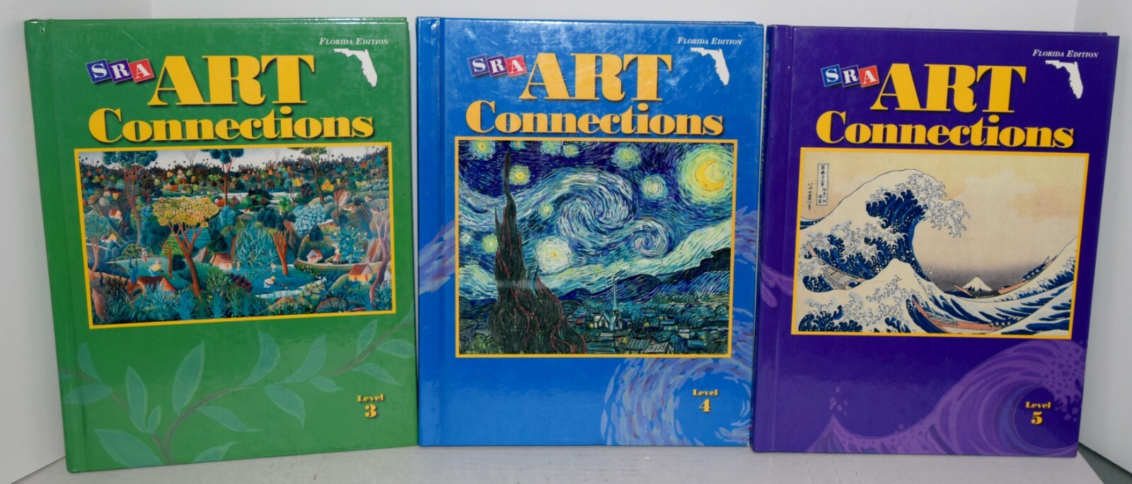 Lot of 3 SRA Art Connections Level 3-5 Florida Edition FREE SHIPPING !!!