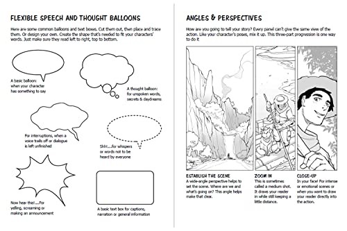 Blank Comic Book: Draw Your Own Manga! (84 Blank Pages of 21 Different Templates