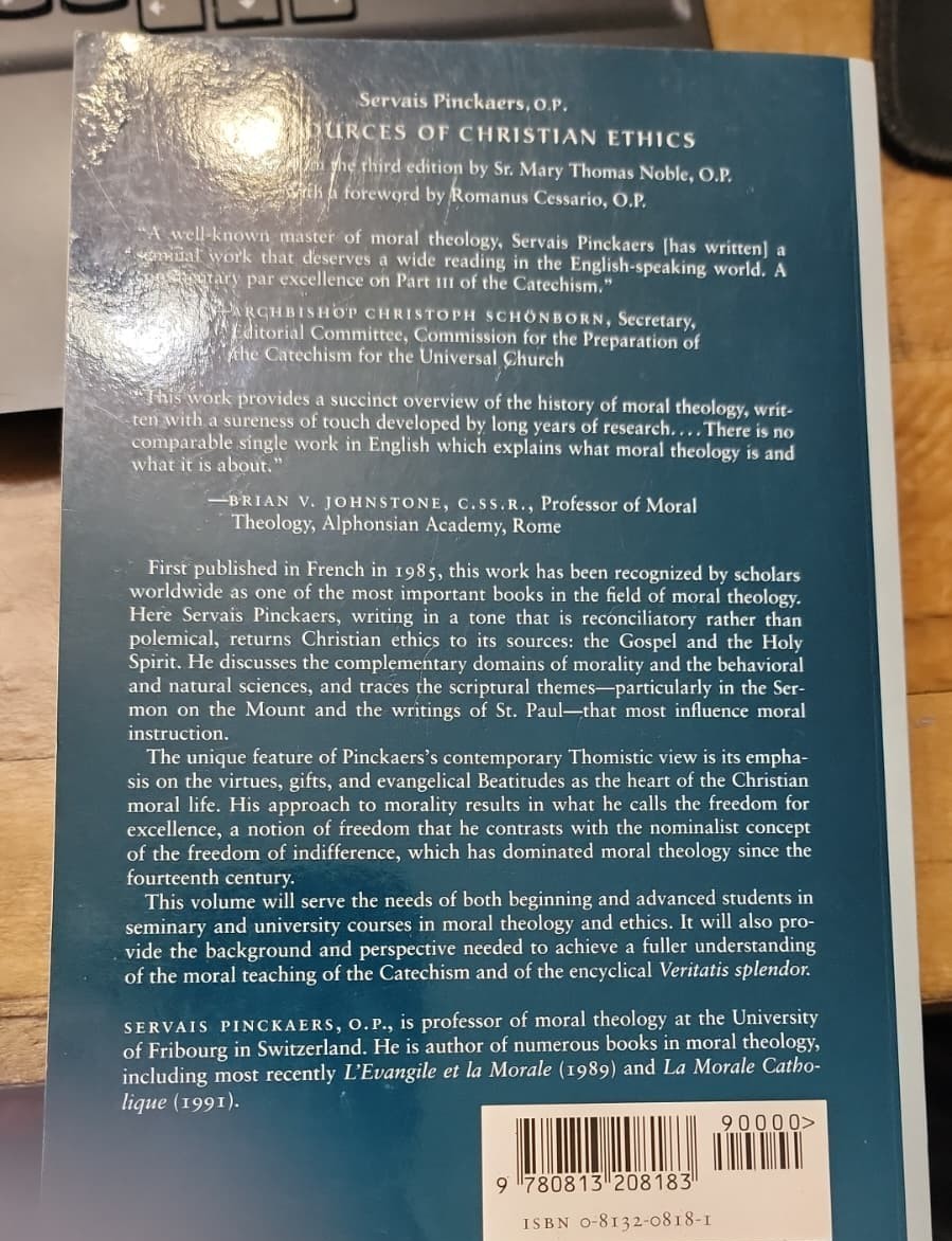 The Sources of Christian Ethics, 3rd Edition – Paperback By Pinckaers – GOOD