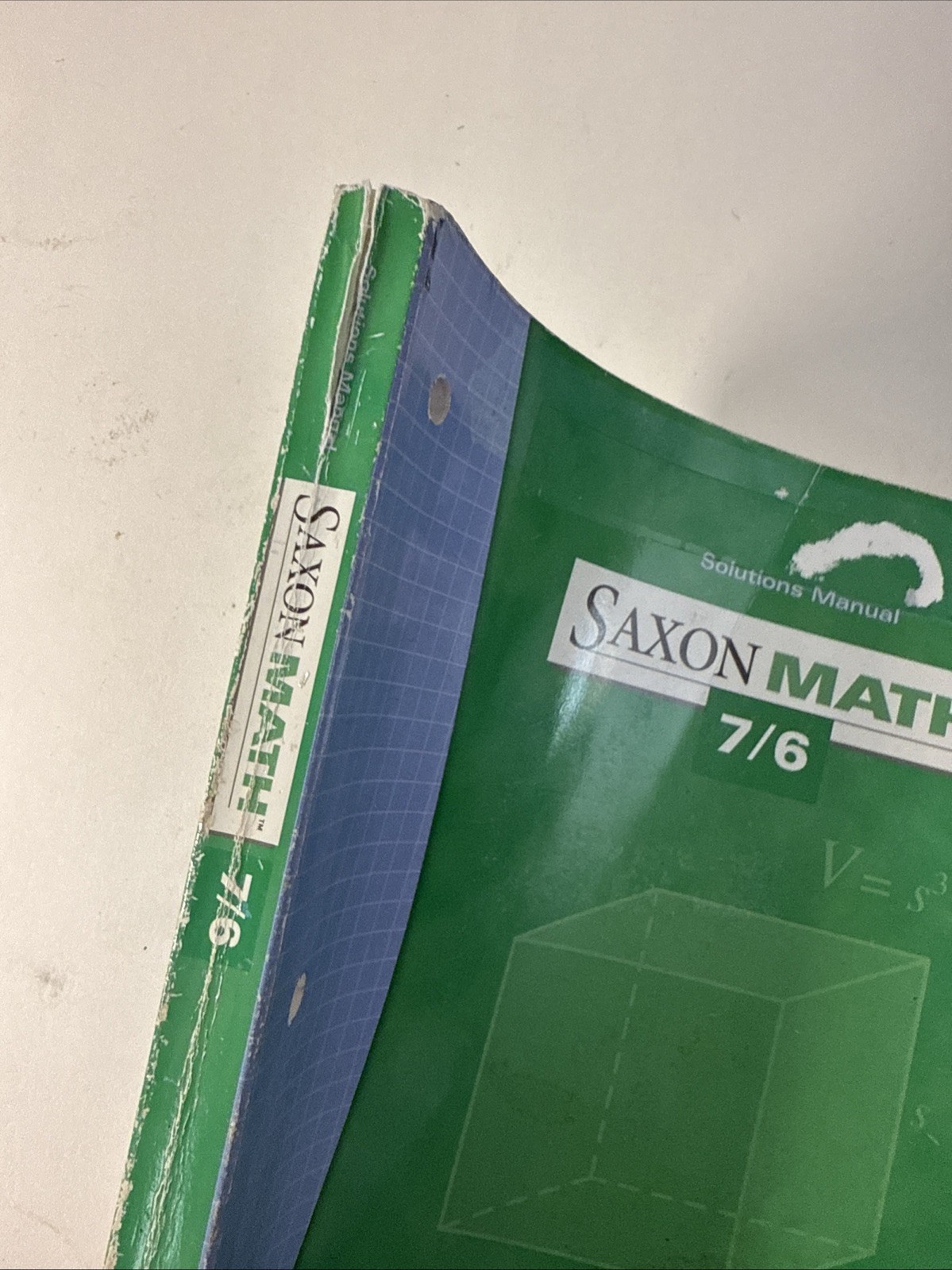 Saxon 7/6 (4th Ed) Solutions Manual (Heavy Wear & A Few Taped Pages)