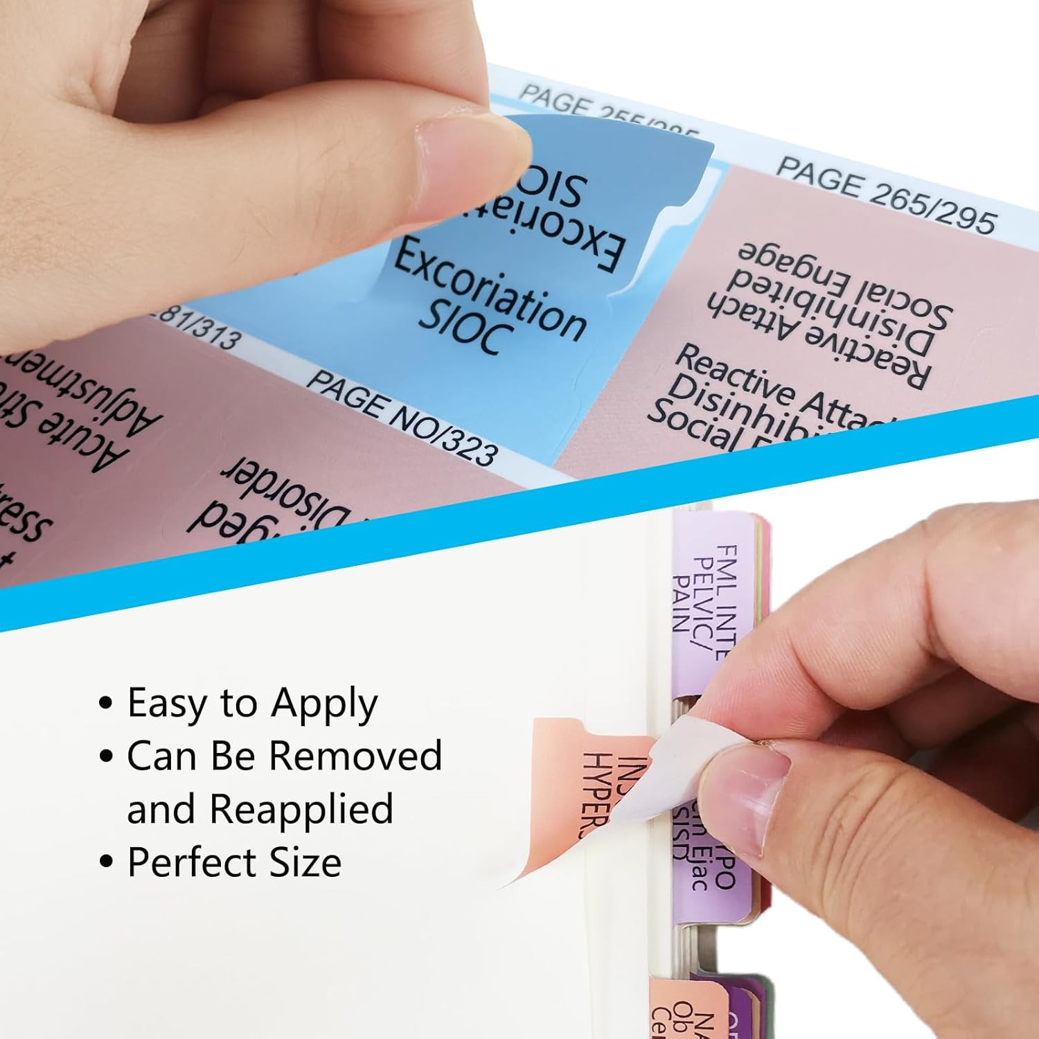 Index Tabs for DSM-5-TR, DSM-5, Color-Coded and Laminated DSM-V-TR Tabs, with 18