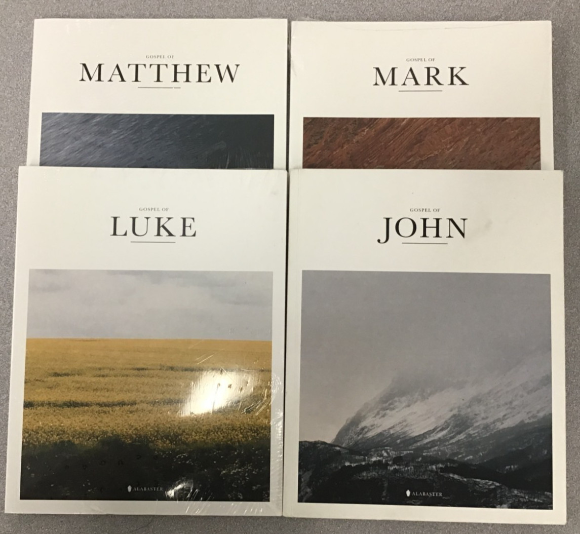 Gospel of John, Luke, Mark, Matthew – Alabaster Lot of 4 softcovers