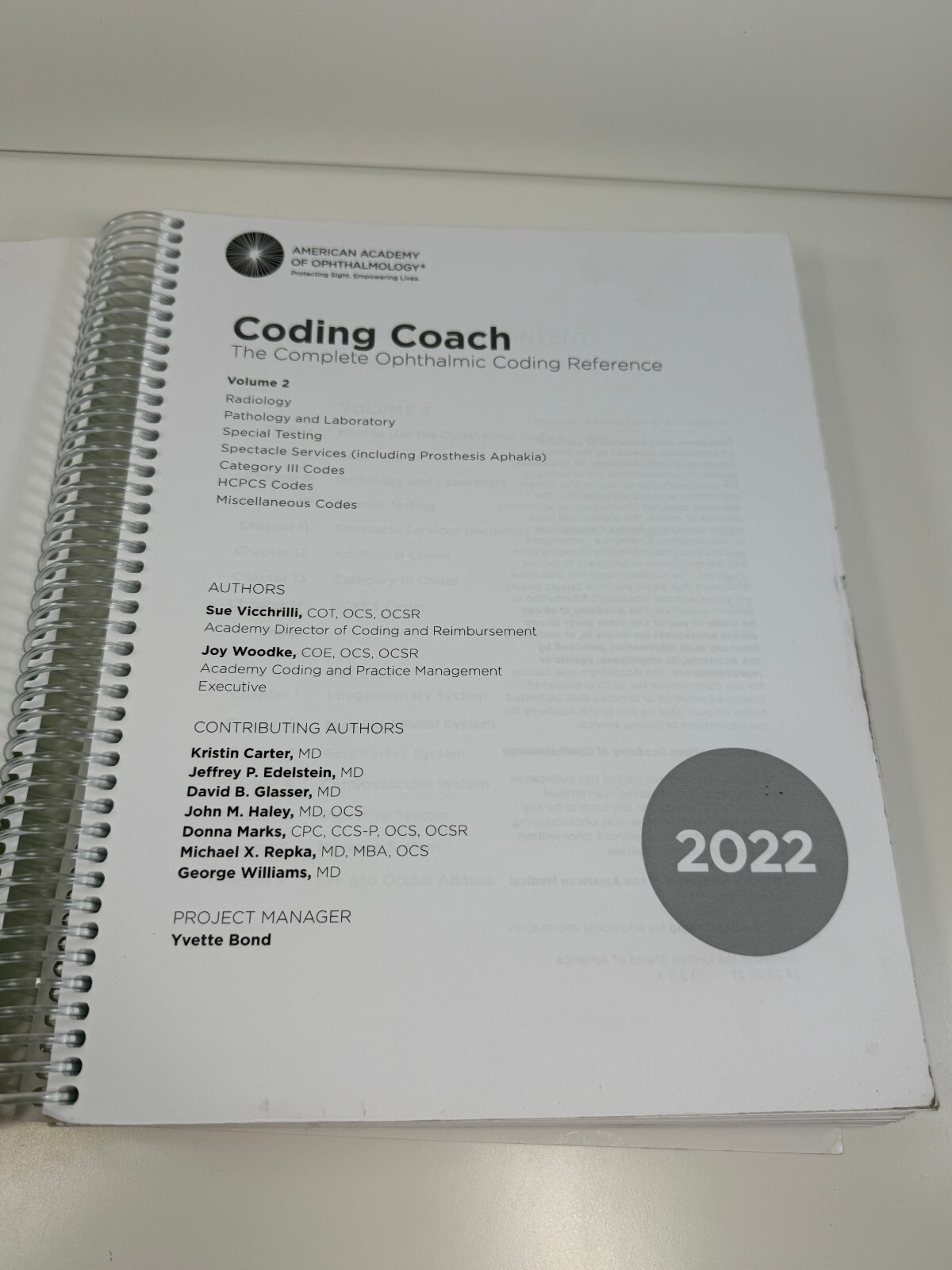 Coding Coach Complete Ophthalmic Coding Reference 2022 Vol 1 & 2