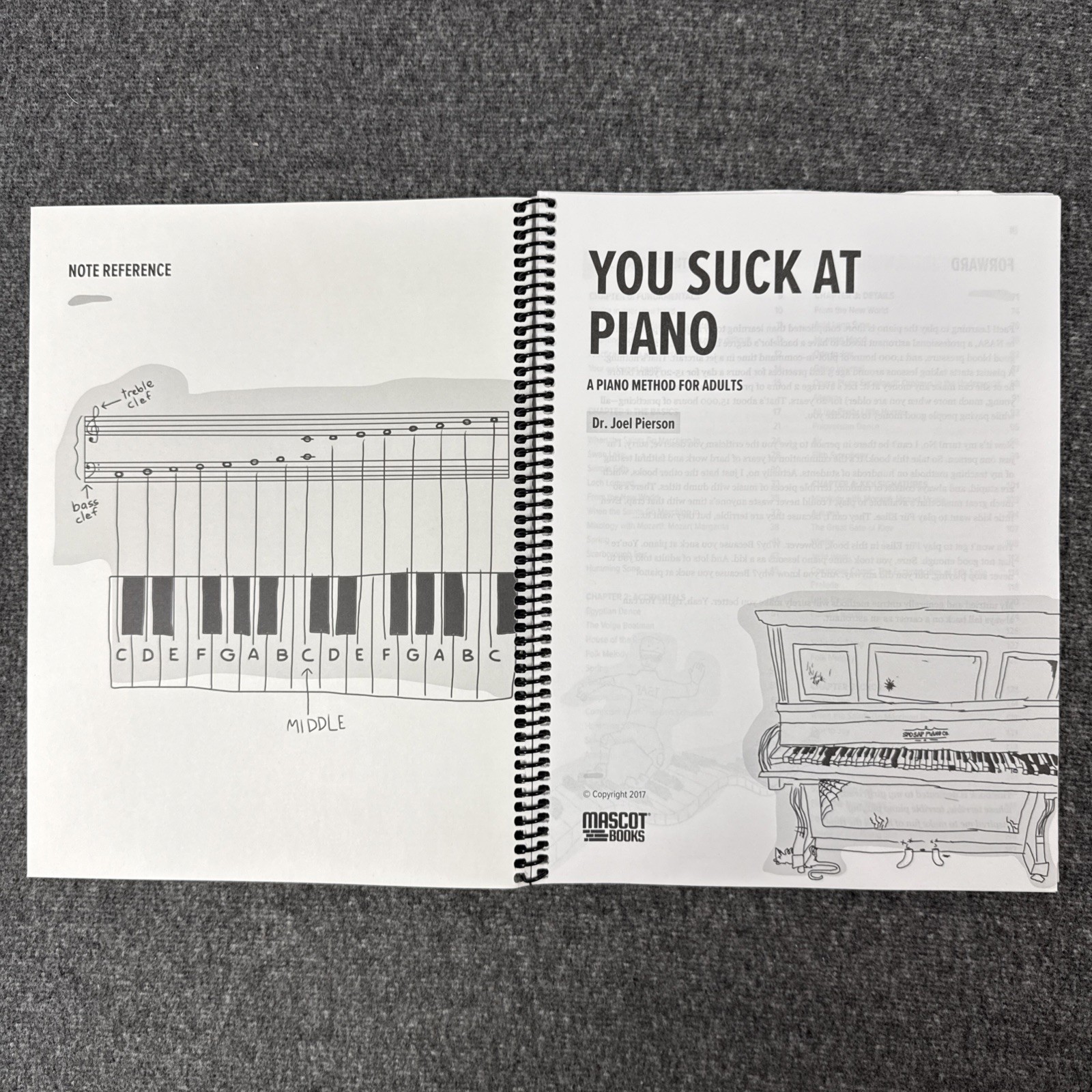 Rare You Suck At Piano 1 & 2 Joel Pierson A Piano Method for Adults HTF OOP