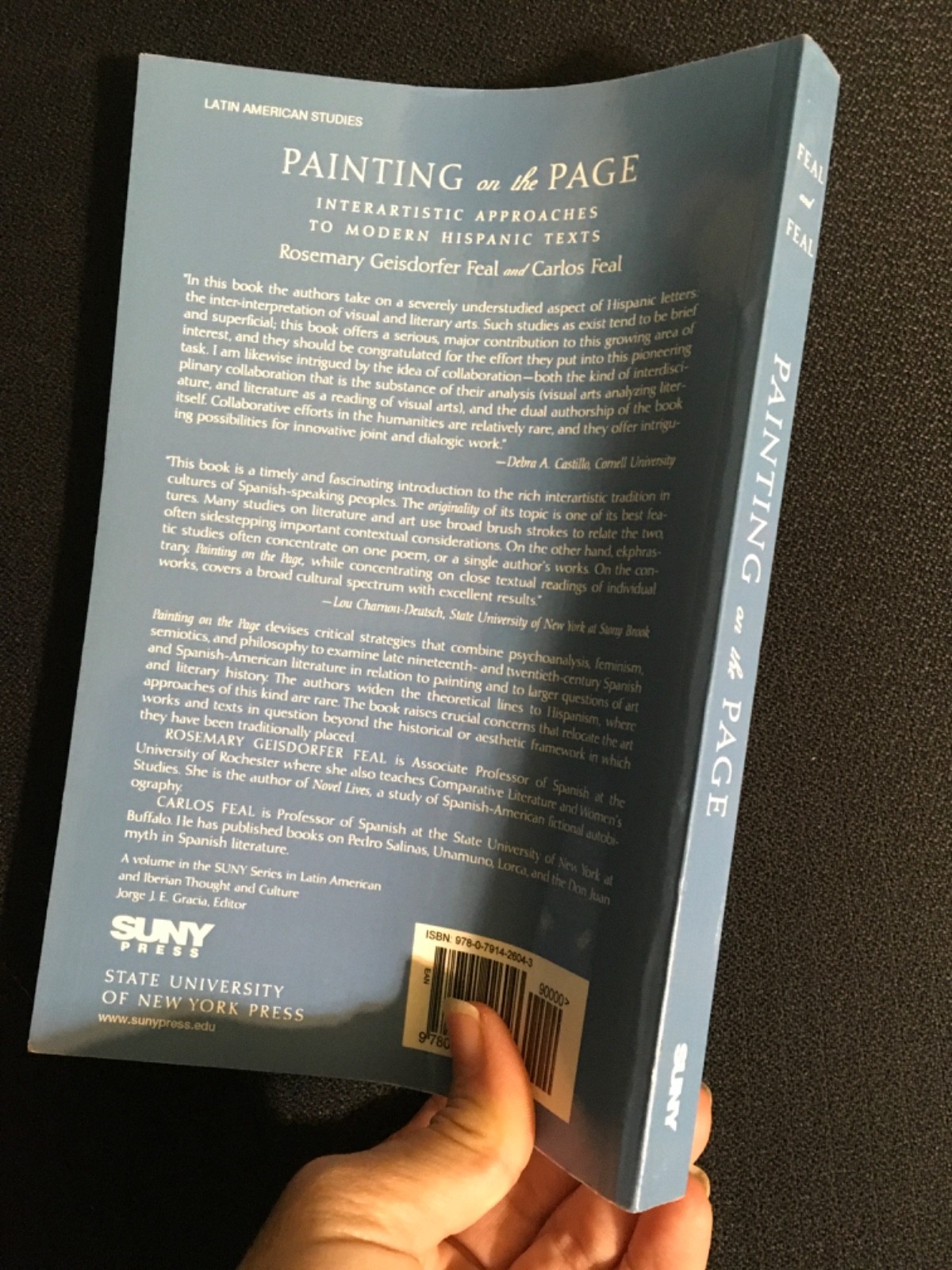 PAINTING ON THE PAGE Interartistic Approaches to Modern Hispanic Texts FEAL Suny