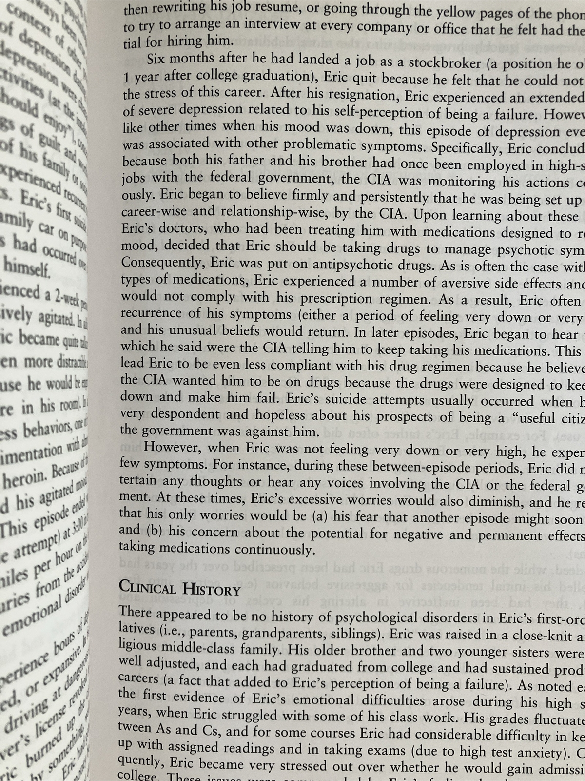 Casebook in Abnormal Psychology 4th Ed. By Timothy A. Brown & David H. Barlow