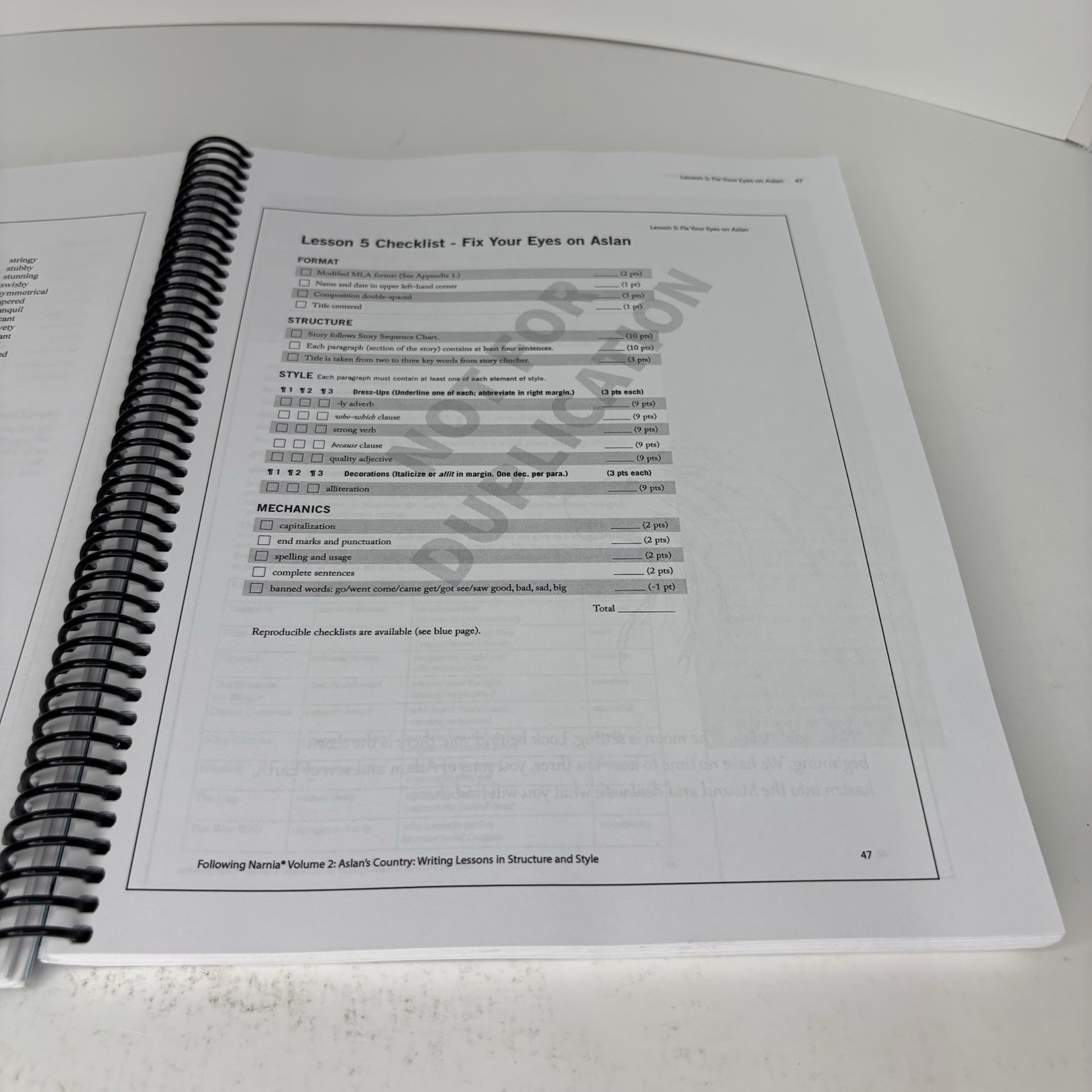 IEW Following Narnia Volume 2 Teacher’s Manual Homeschool Writing Curriculum