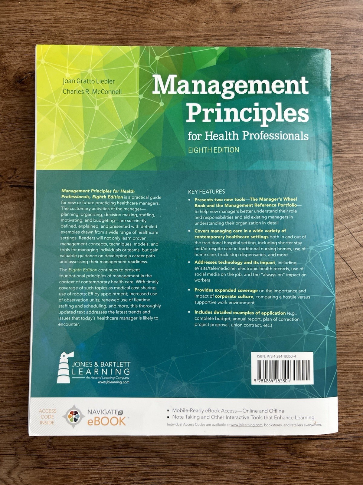 Studyguide for Management Principles for Health Professionals