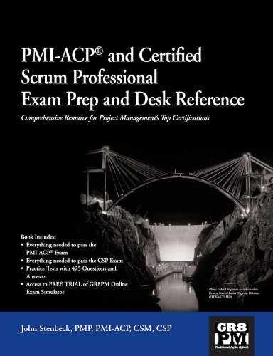 PMI – ACP and Scrum CSP Exam Prep with – Paperback, by John Stenbeck – Good