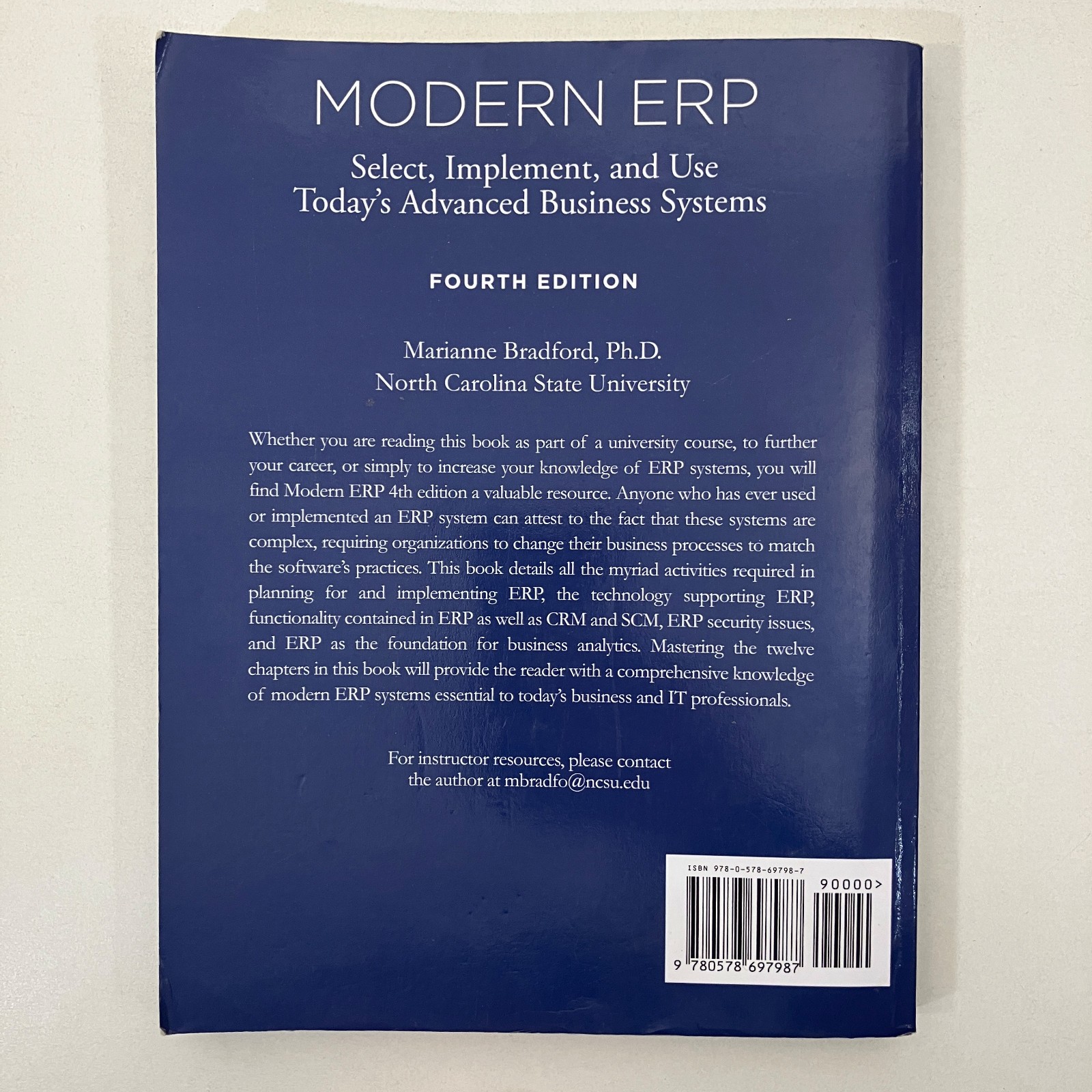 Modern ERP Todays Advanced Business Systems by Marianne Bradford 4th Ed 2020 TPB