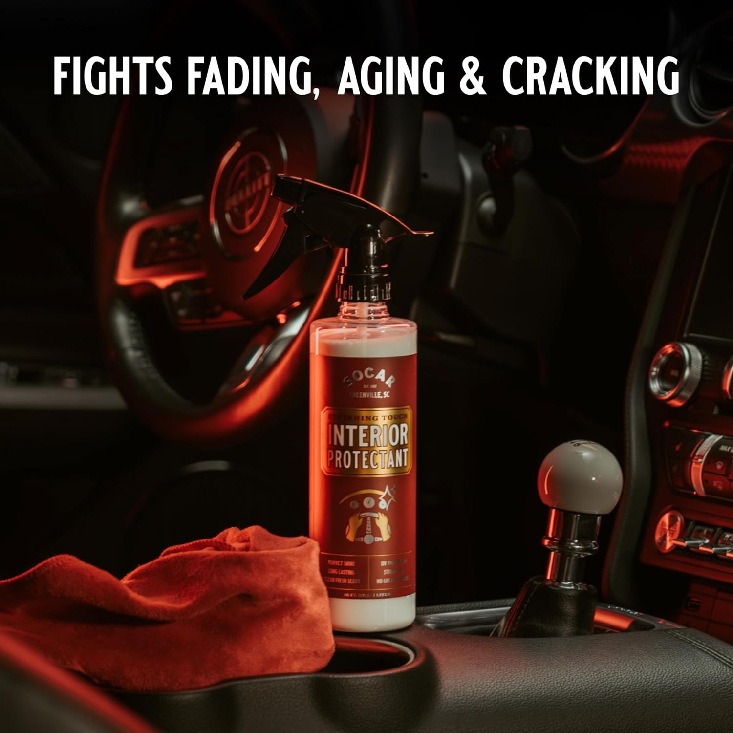 SOCAR Finishing Touch Interior Protectant – 16 Fl Oz, Professional Grade Dressin