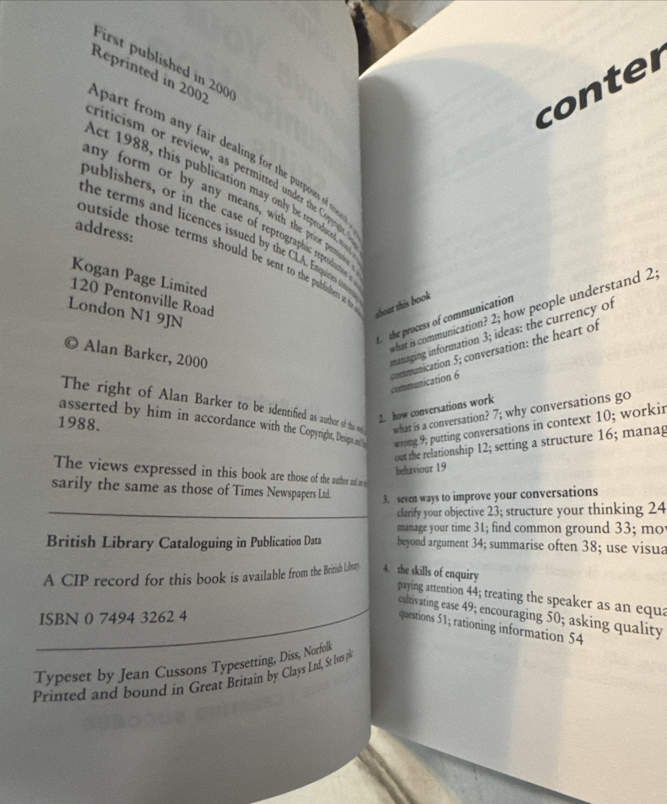 Improve Your Communication Skills (Kogan Page) Creating Success) By Alan Barker