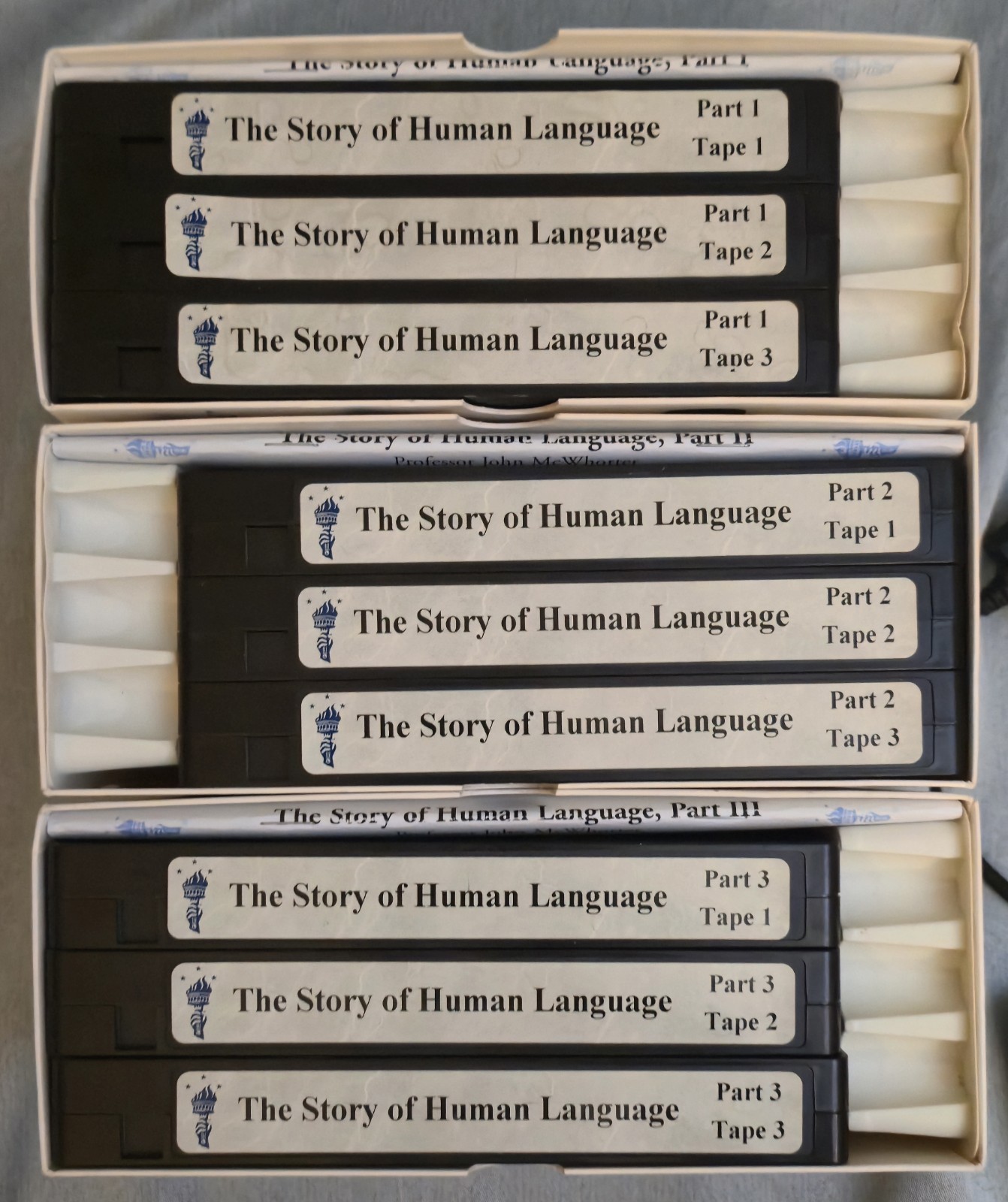 Great Courses The Story Of Human Language John McWhorter Parts 1-3 VHS Guidbooks