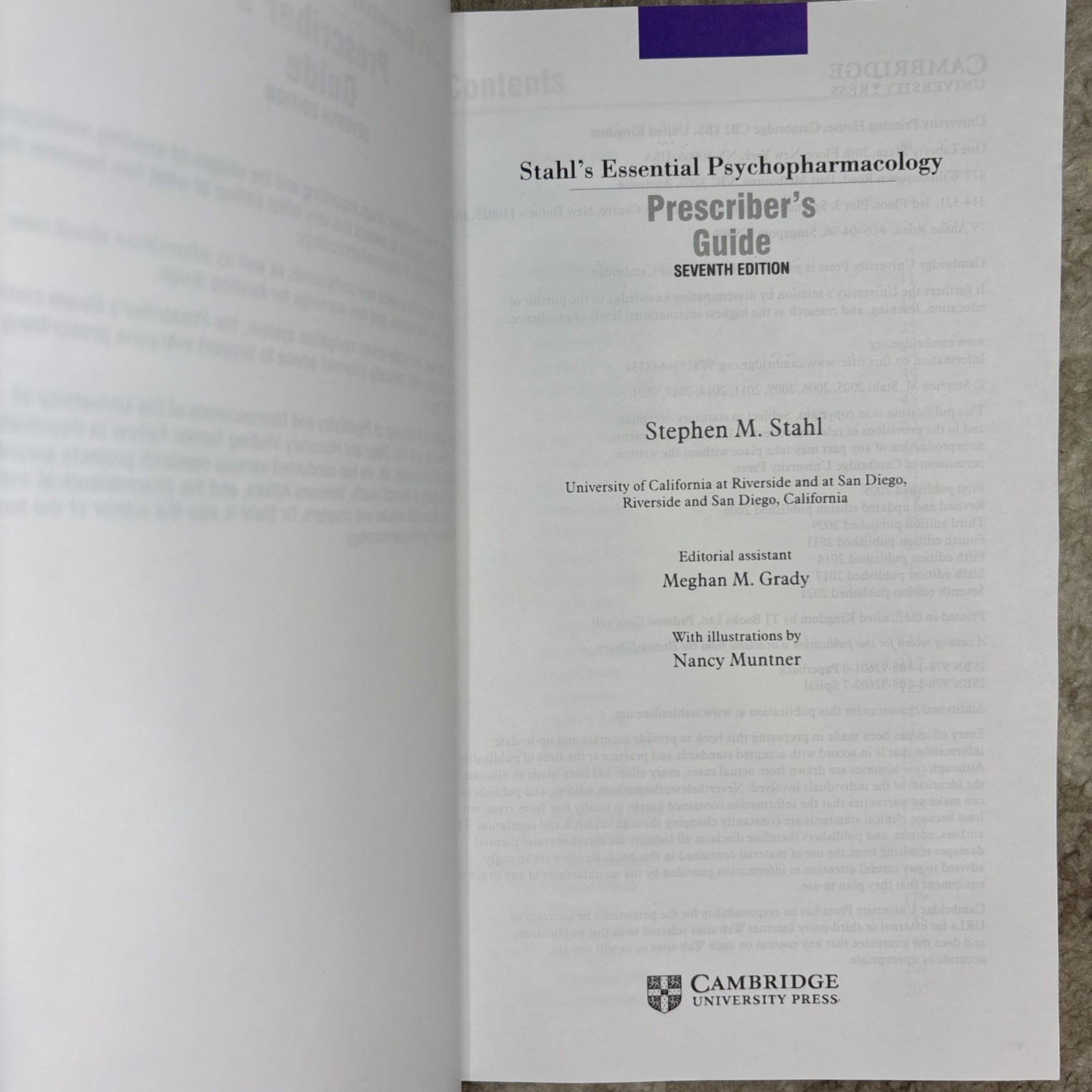 Prescriber’s Guide: Stahl’s Essential Psychopharmacology 7th Ed 978-1108926010