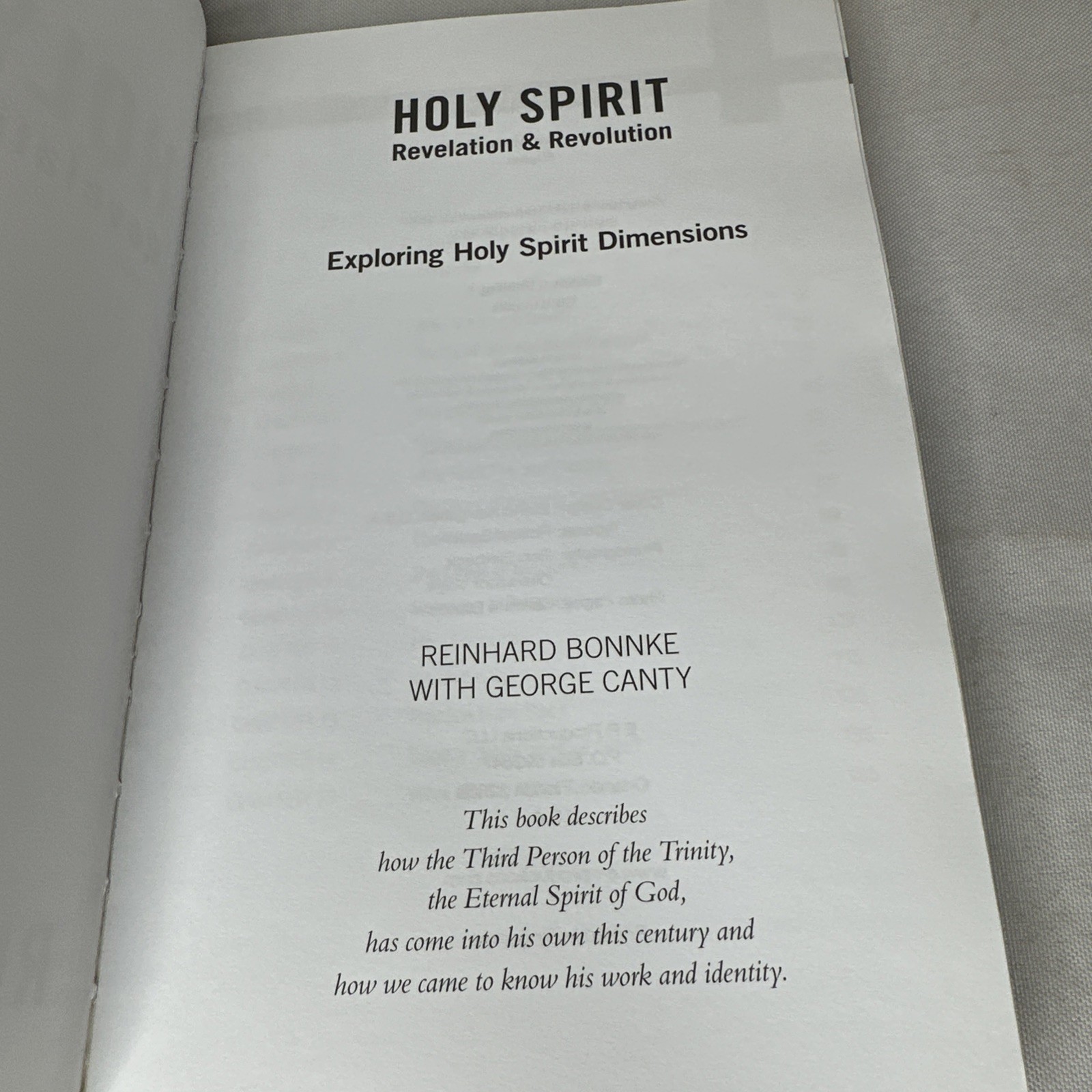 Holy Spirit Book : Revelation and Revolution by Reinhard Bonnke (2007) First ED