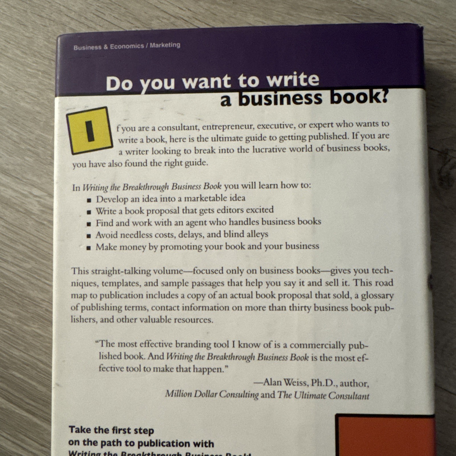 WRITING THE BREAKTHROUGH BUSINESS BOOK: THE ULTIMATE GUIDE By Tom Gorman *VG+*