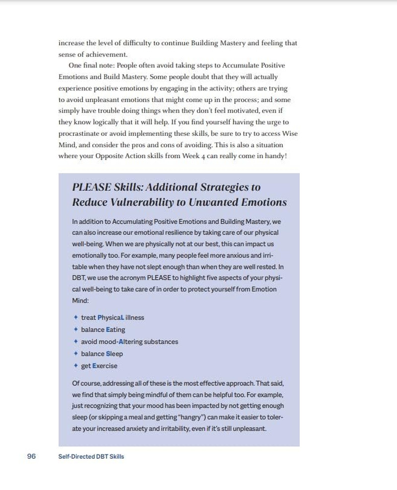 Self-Directed DBT Skills: a 3-Month DBT Workbook to Regulate Intense Emotions an