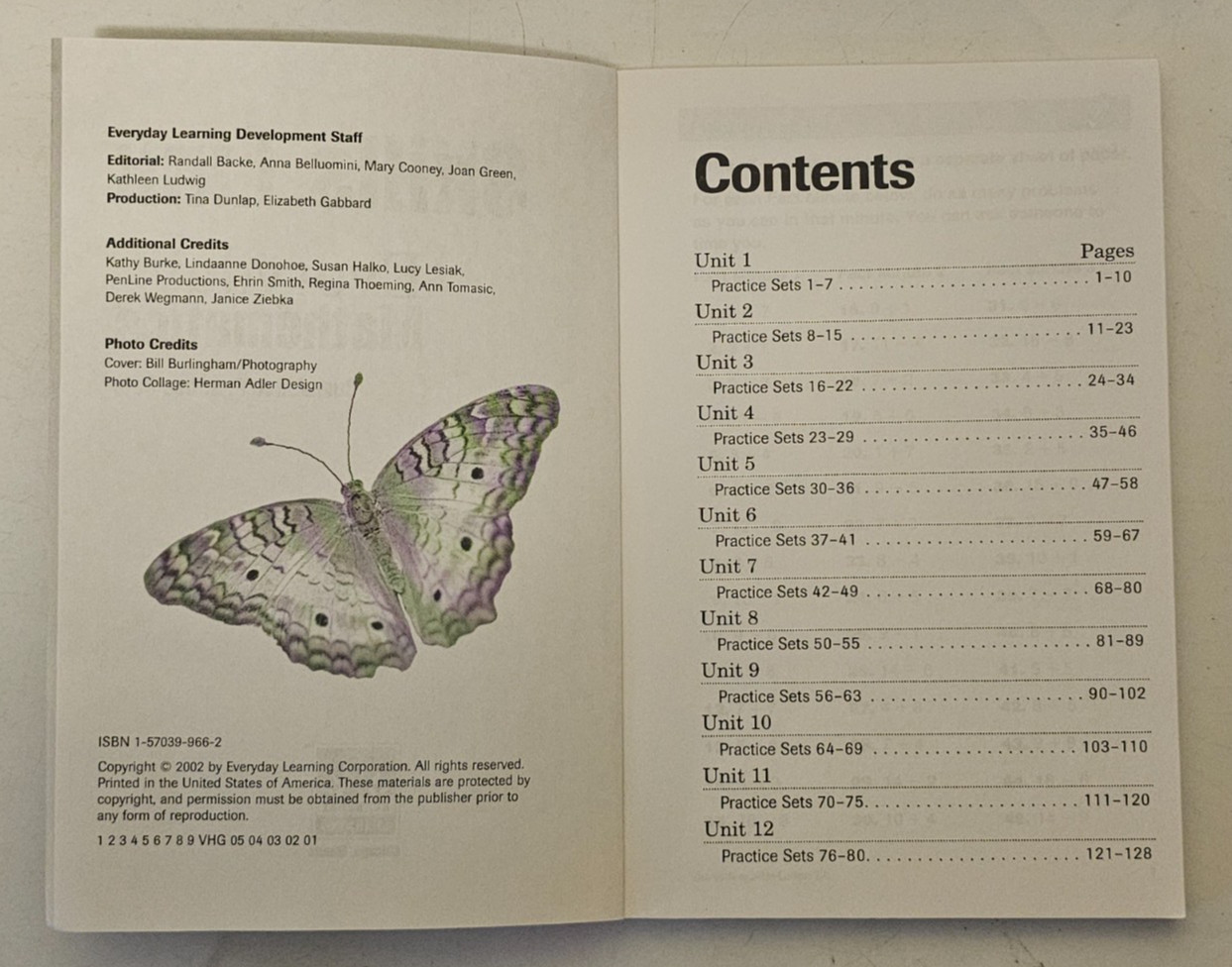 SRA McGraw‑Hill Everyday Mathematics Skills Link 2002 Textbook