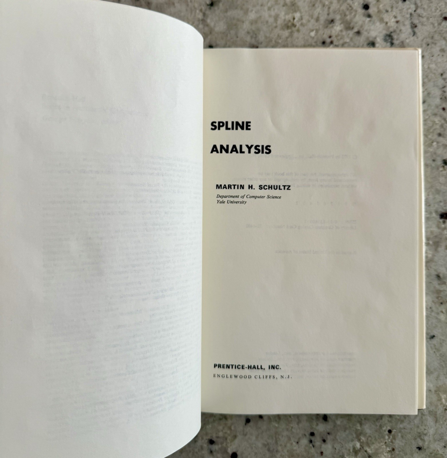 Prentice Hall Series in Automatic Computation: Spline Analysis Shultz 1973 HCDJ