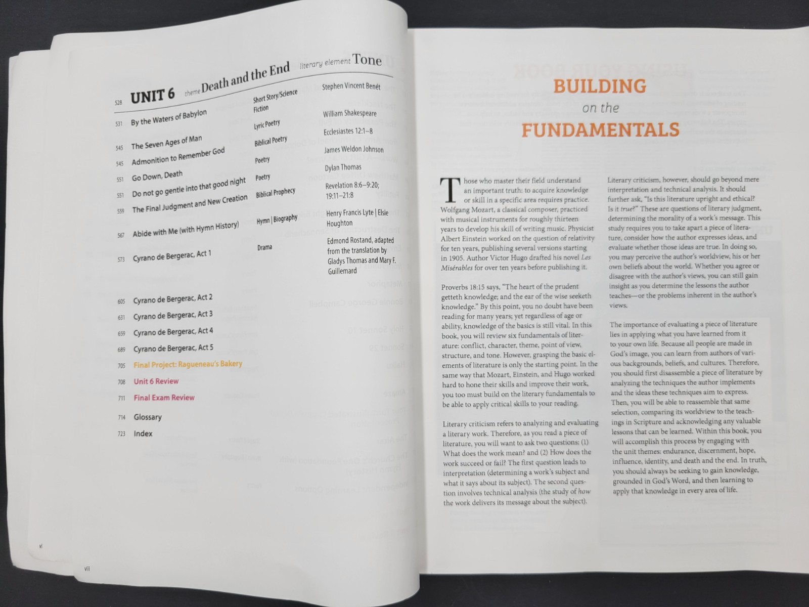 Fundamentals Literature 9 Student Textbook 3rd Edition 2025 BJU Press #540186 VG