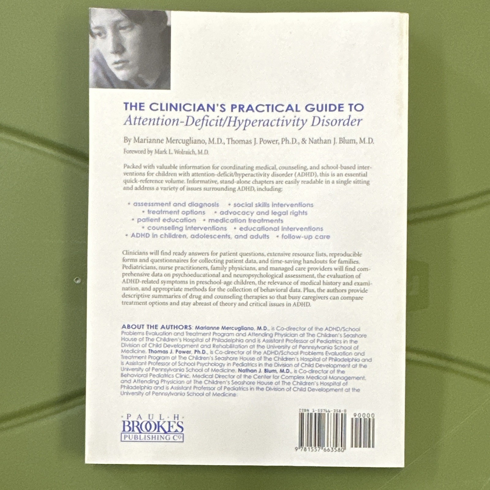 Paul H. Brookes Publishing Clinician’s Guide ADHD Mercugliano Power Blum PB 1999