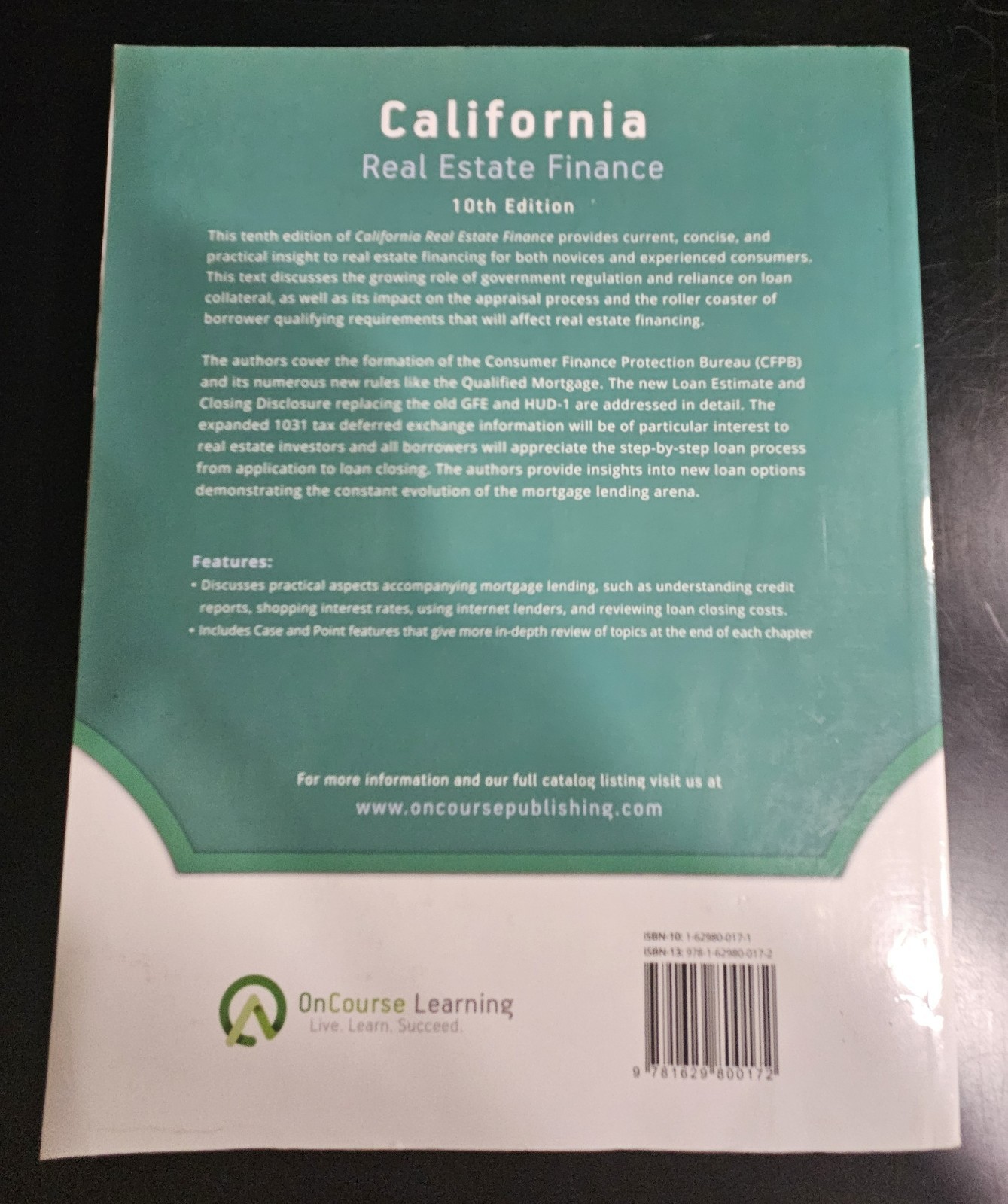 California Real Estate Finance by John Felser 10th Edition
