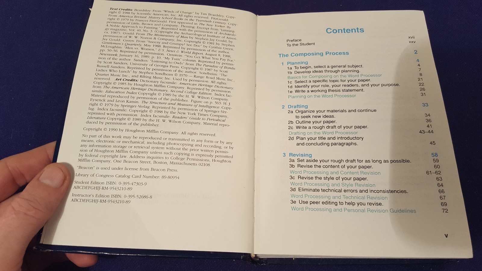 1990 The BEACON HANDBOOK Hardcover Textbook by ROBERT PERRIN 2nd Edition