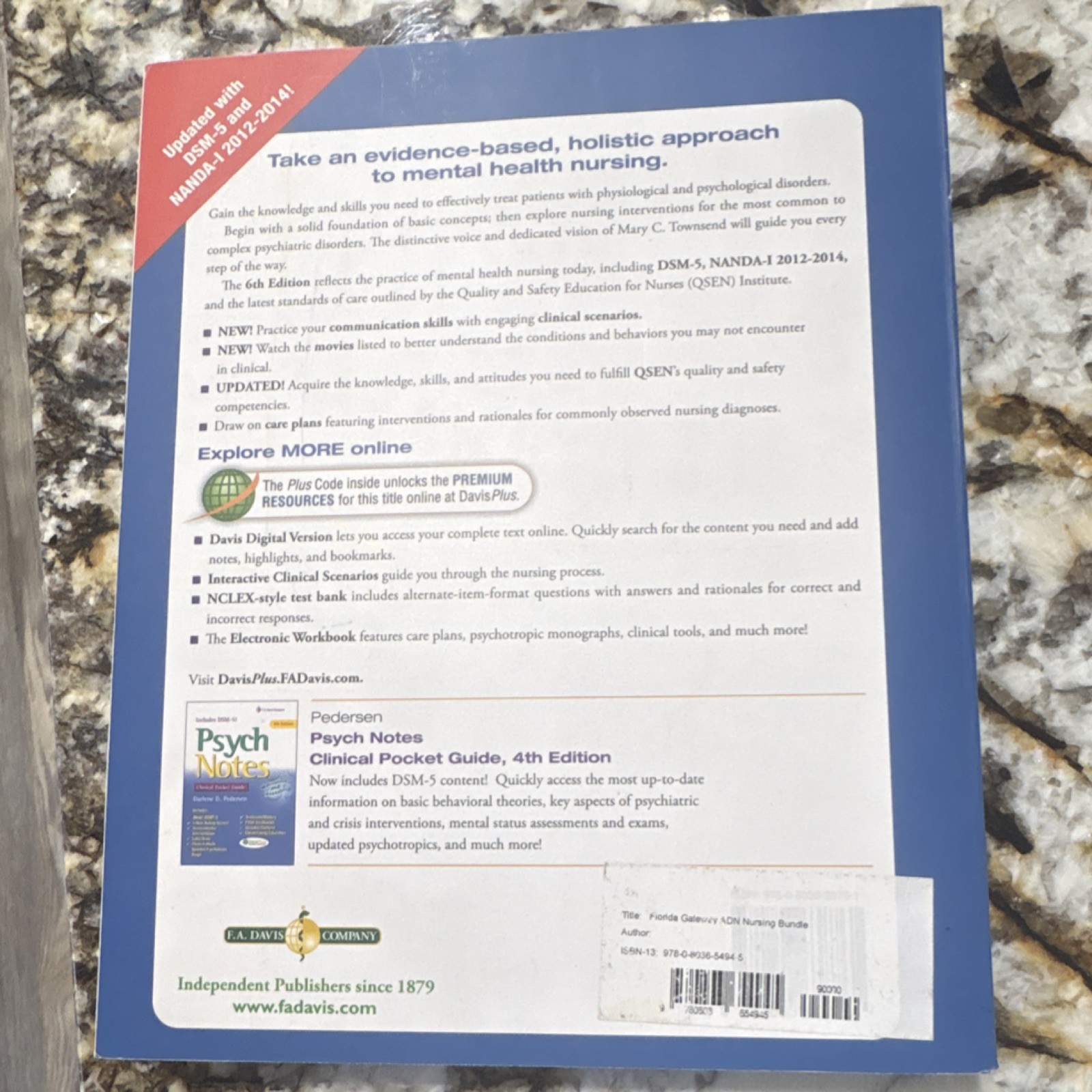 F. A. Davis Sixth Edition Psychiatric Mental Health Nursing by Mary C. Townsend