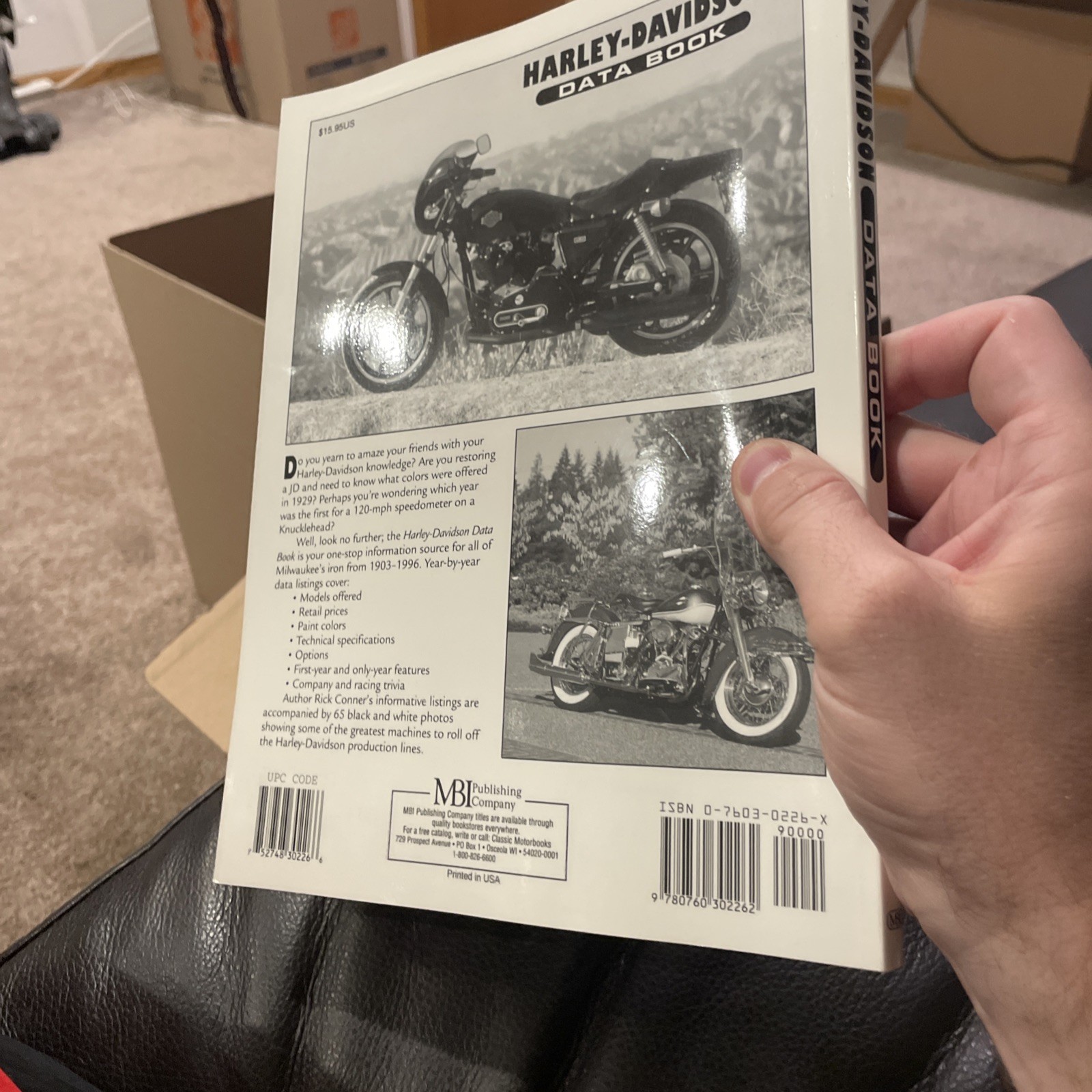 1996 paperback Harley-Davidson Data Book